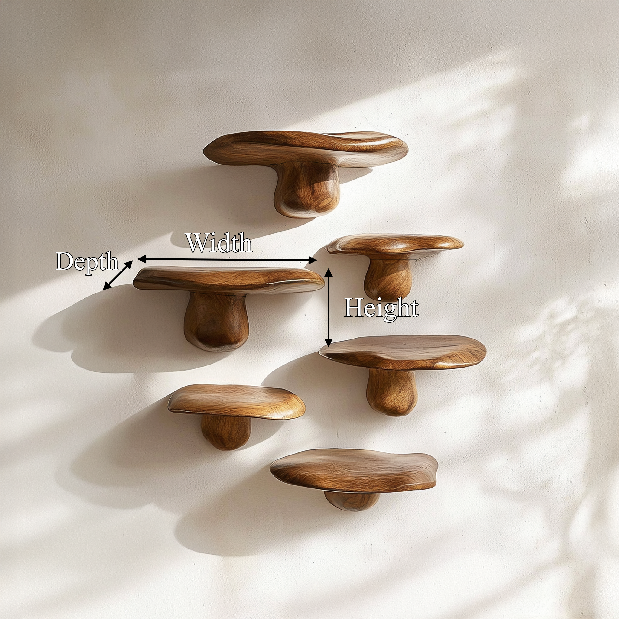 Natural Style Mushroom Shelf Living Room Or Kitchen SINLSAFL465