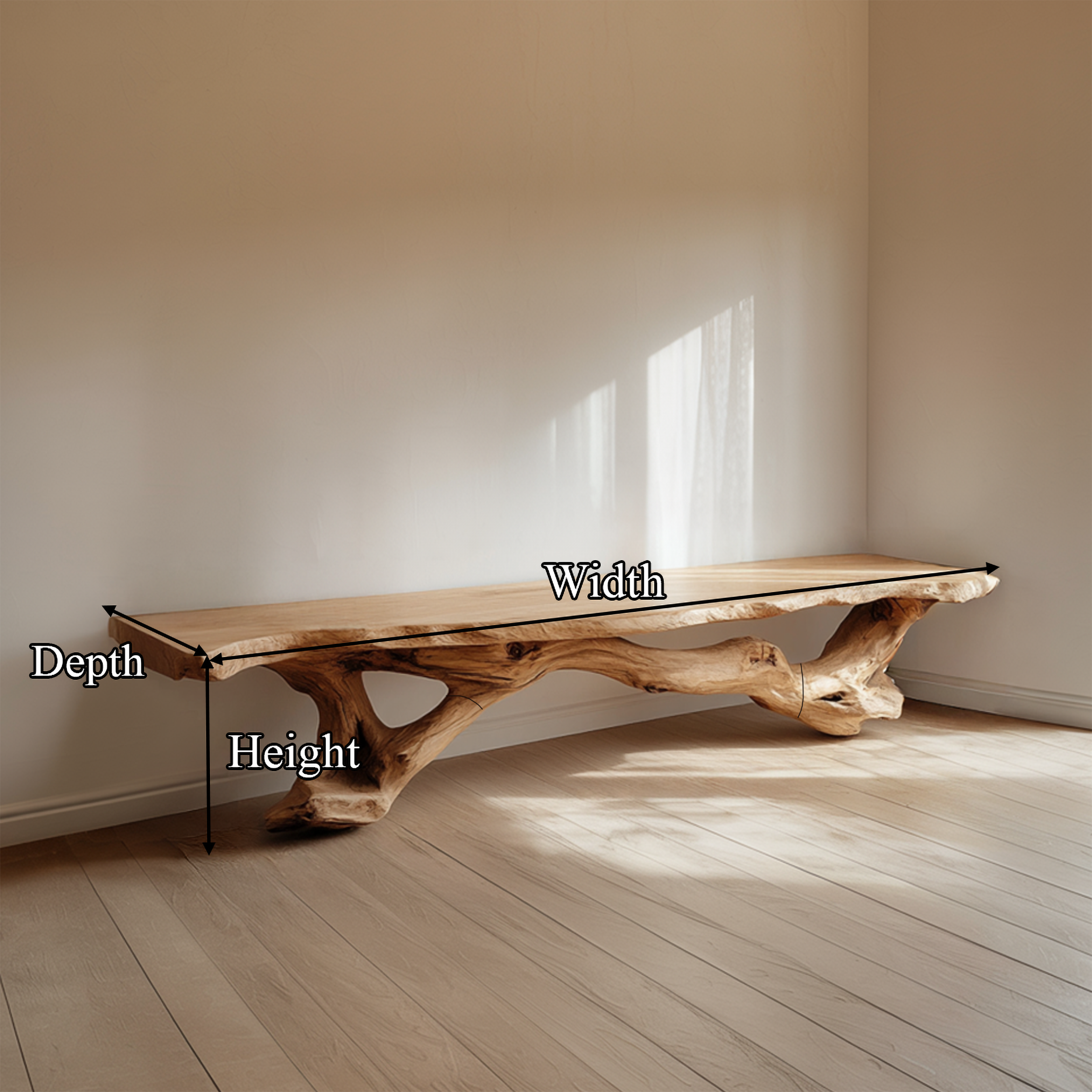 Mid Century Console Table Sculptural Wave Base Bedroom Foyer SINLSACS384