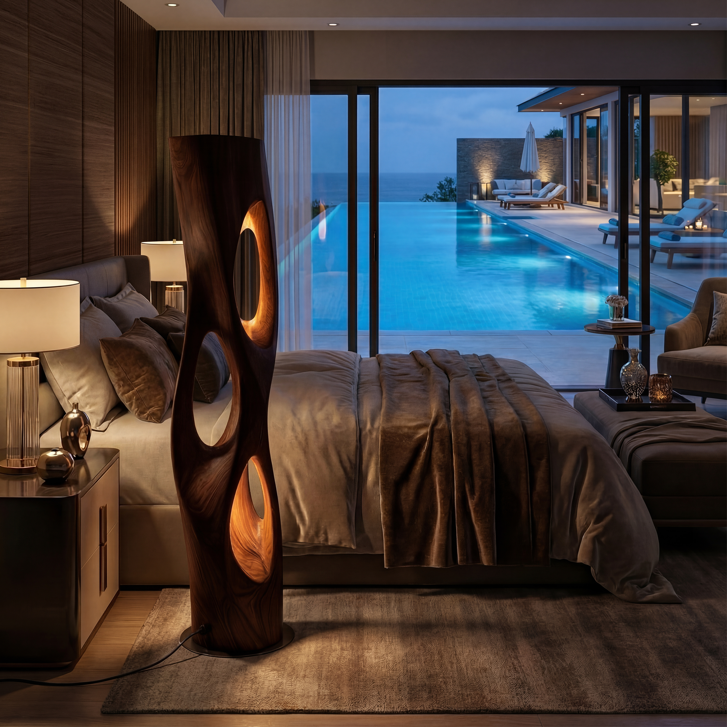 Contemporary Accent Lamp Bedroom Hotel Room Living Room Corner SILDTTRLAM048