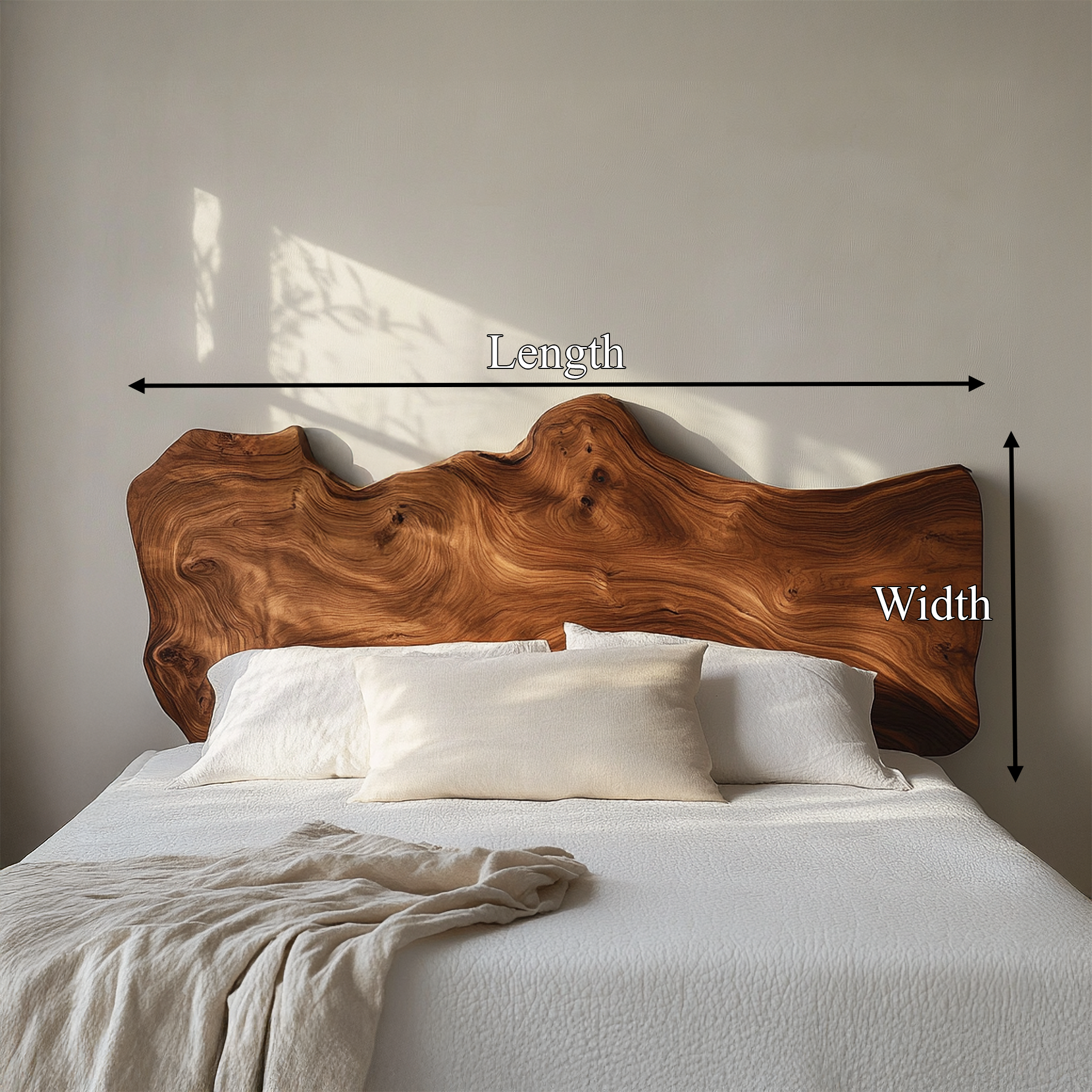 Rustic Organic Form Headboard For Bedroom Or Resting Area SINLSADH032