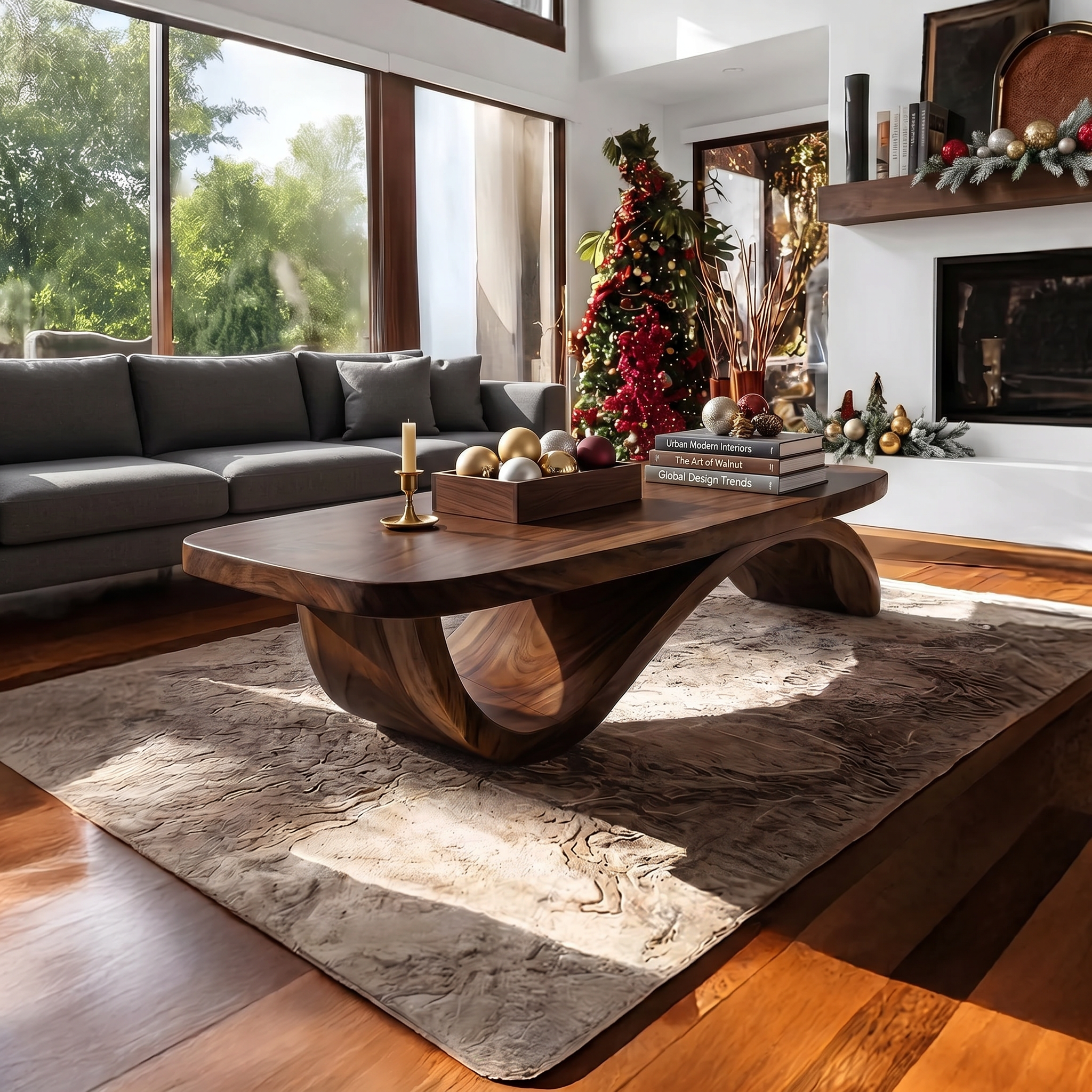 Farmhouse Live Edge Coffee Table Rustic For Holiday Furniture Use SILDTTRCCF019