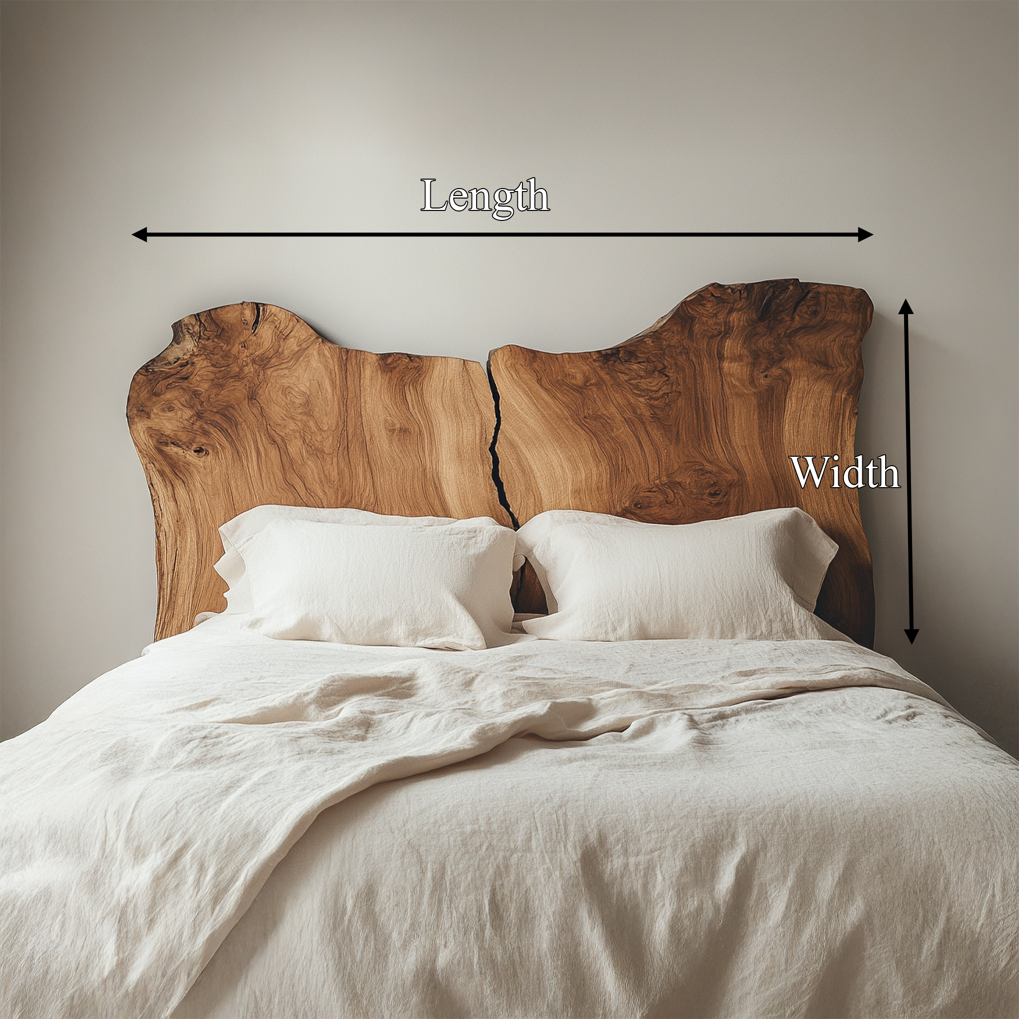 Rustic Split Headboard For Bedroom And Sleeping Space SINLSADH031