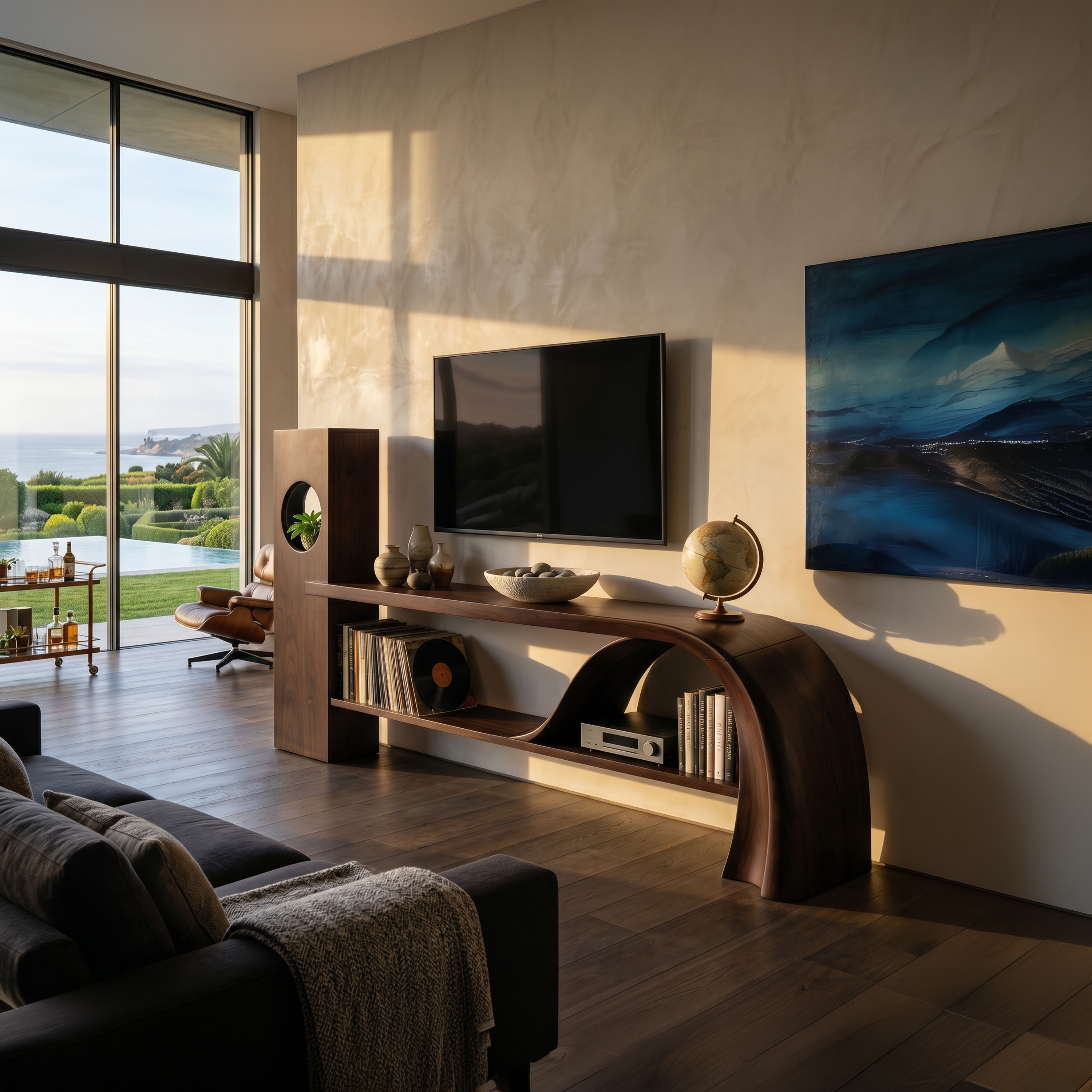 Minimalist Organic TV Stand For Apartment Interior Design SILDTTNTVC155
