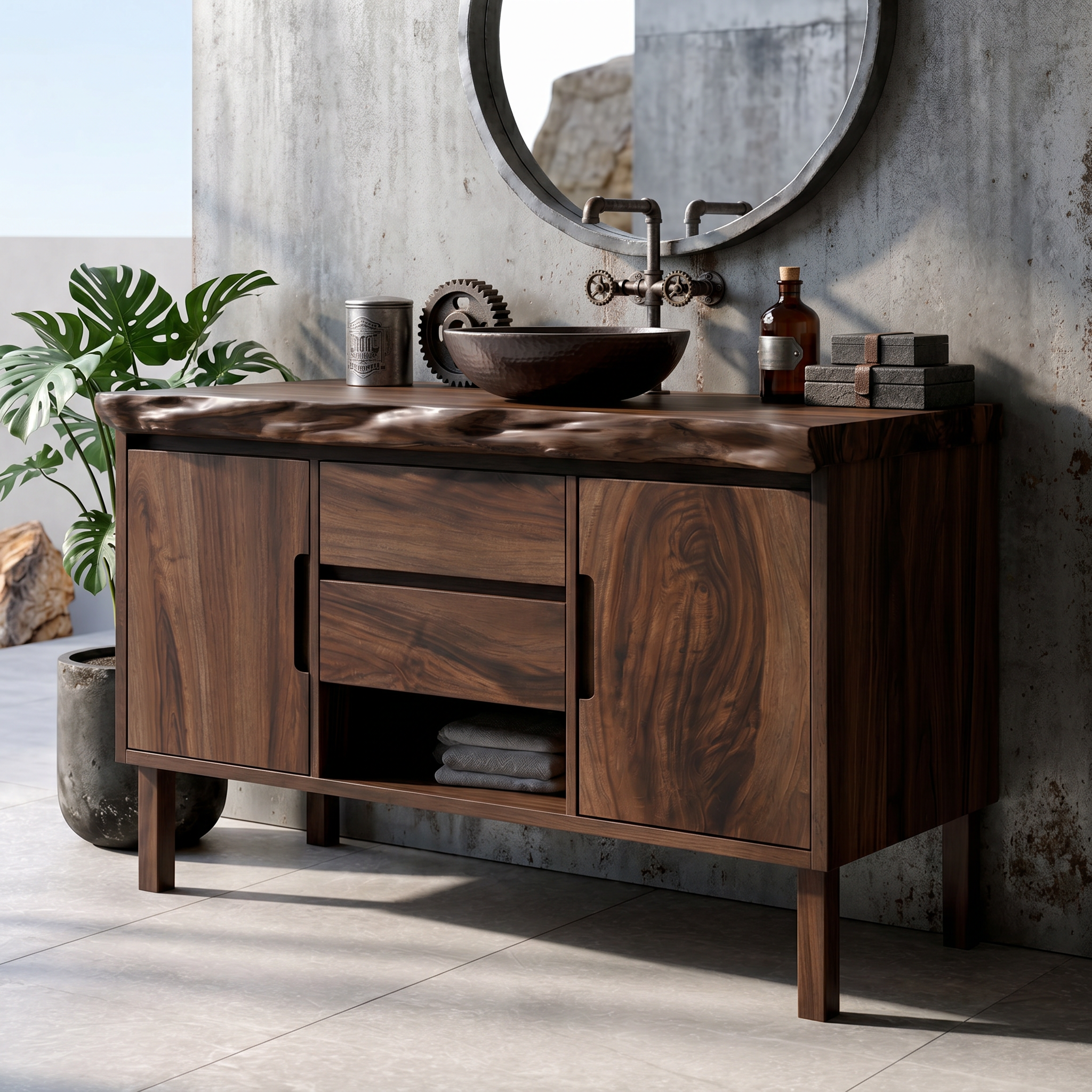 Modern Wood Bathroom Cabinet For Apartment Bath SILDTTRBRV168