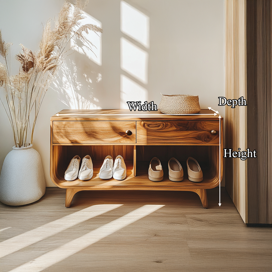 Scandinavian Functional Shoe Organizer Hallway And Bedroom SINLSASB072