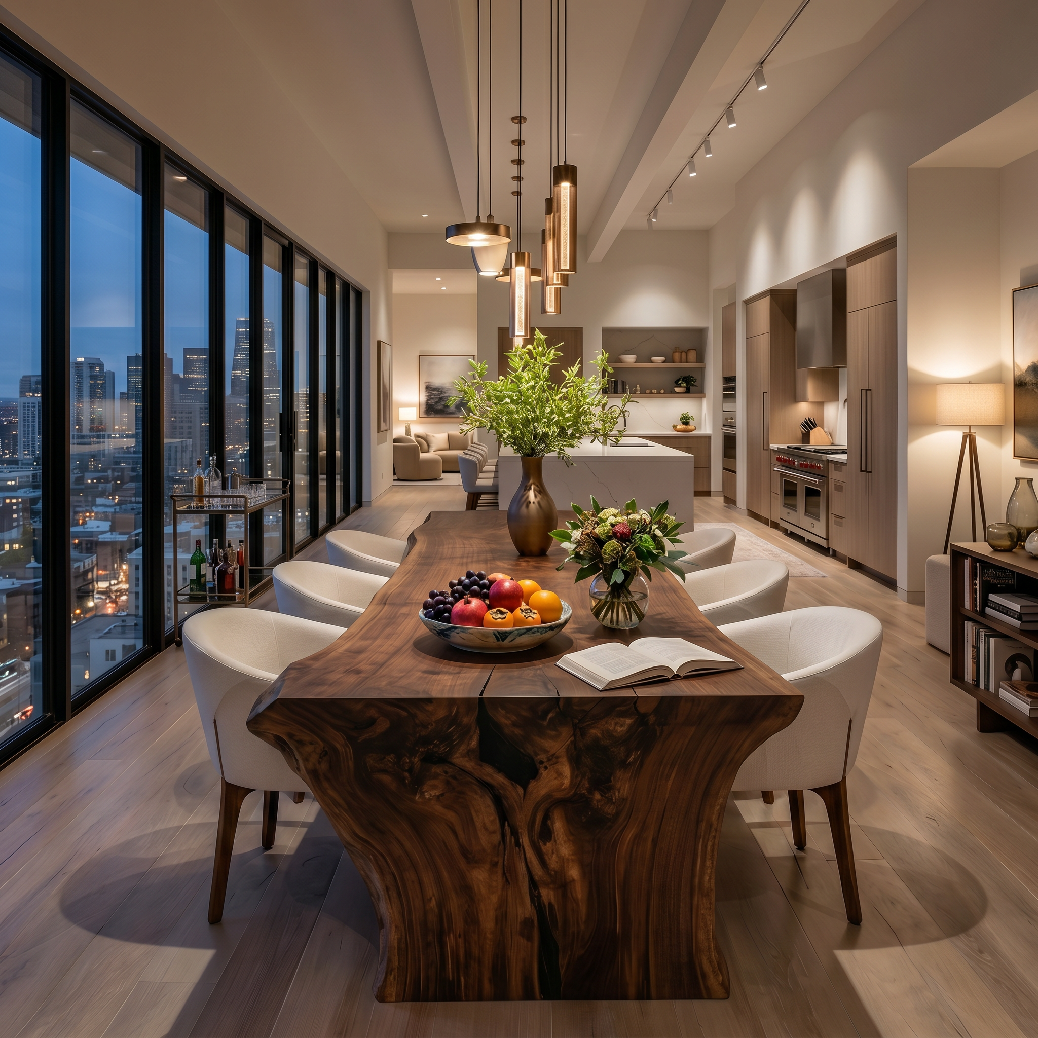 Contemporary Live Edge Dining Table For Dining Room SITHTTDN004