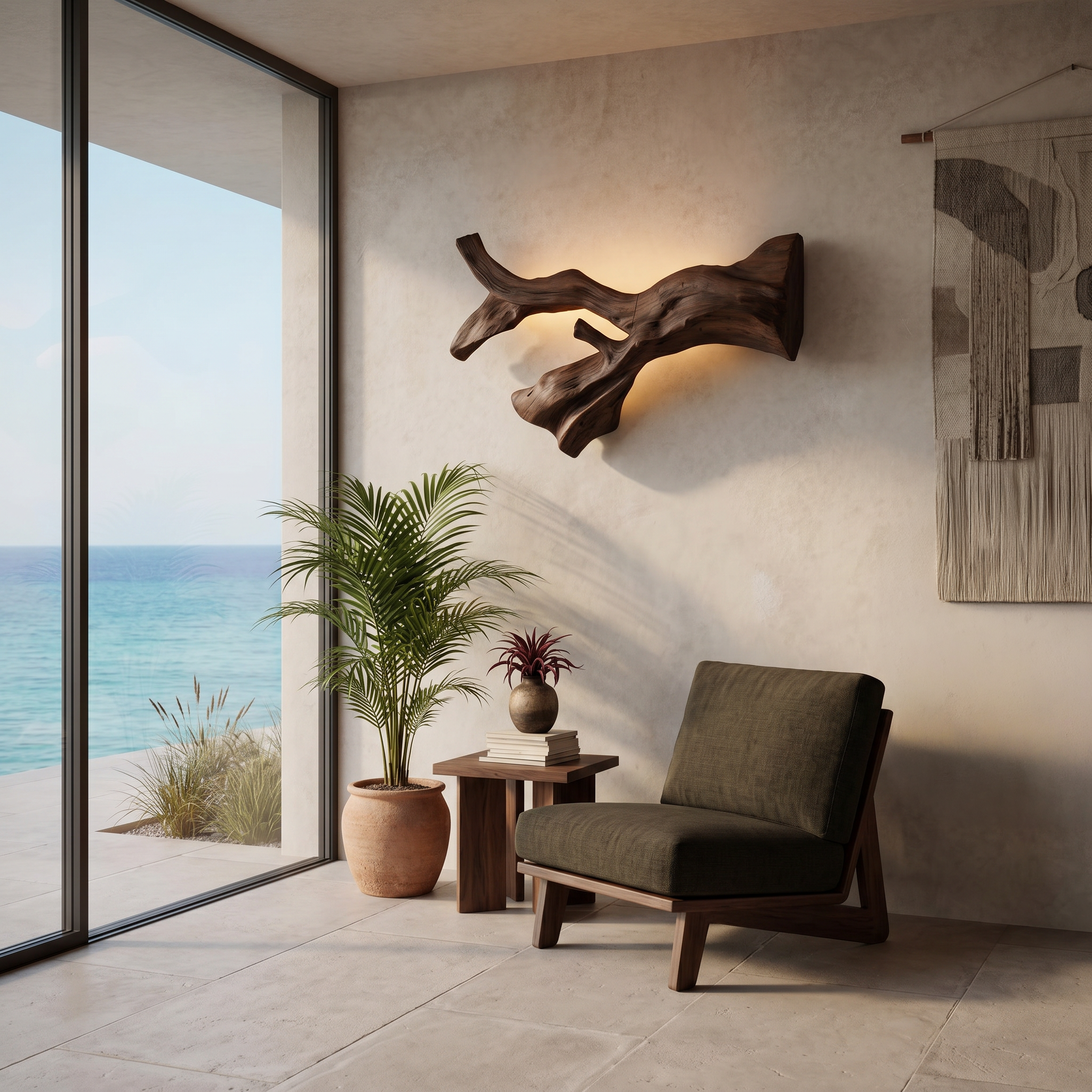 Rustic Natural Wall Lamp For Hallway SITHTTLAM021
