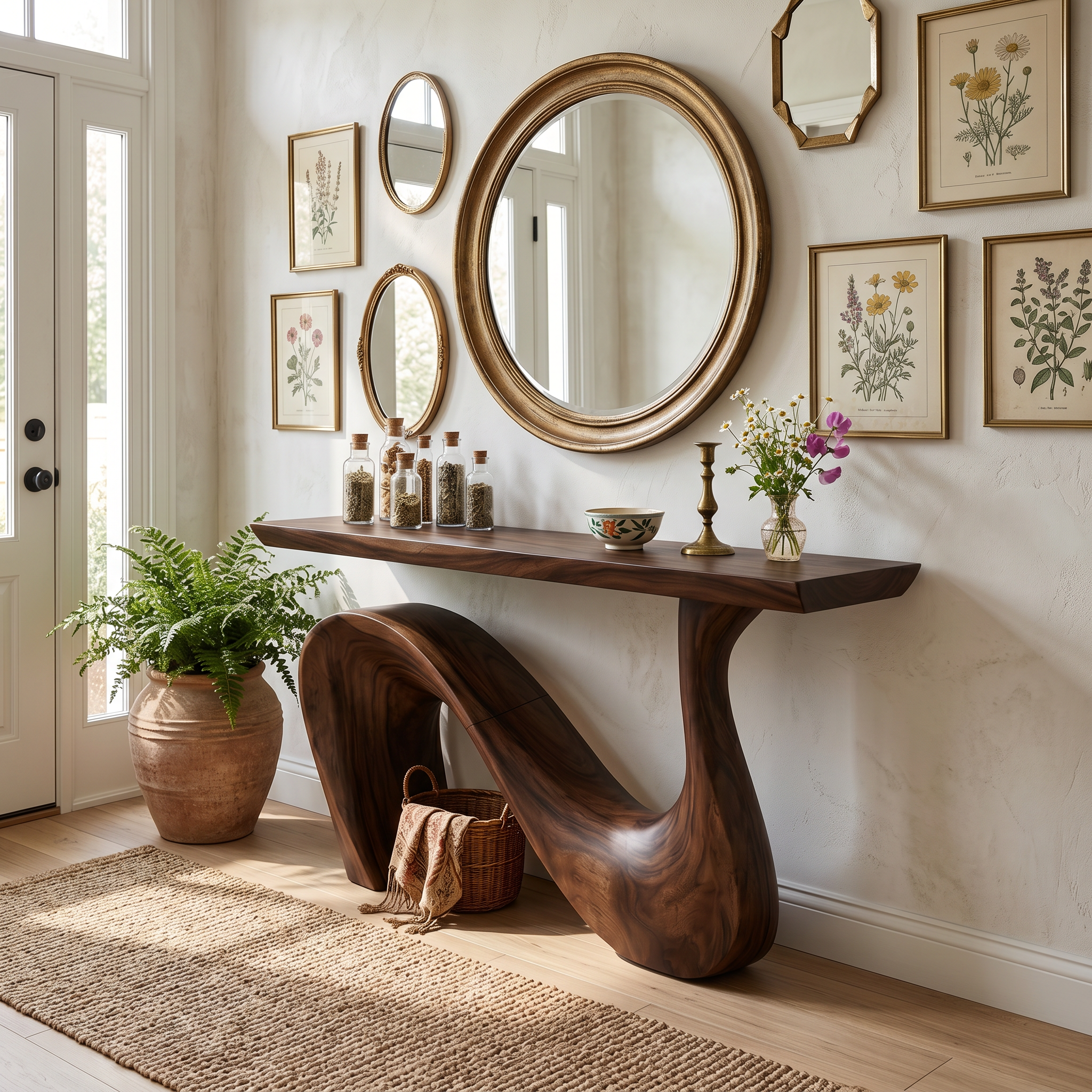 Modern Solid Wood Console Table For Living Room And Entryway Design SILDTTRCS047