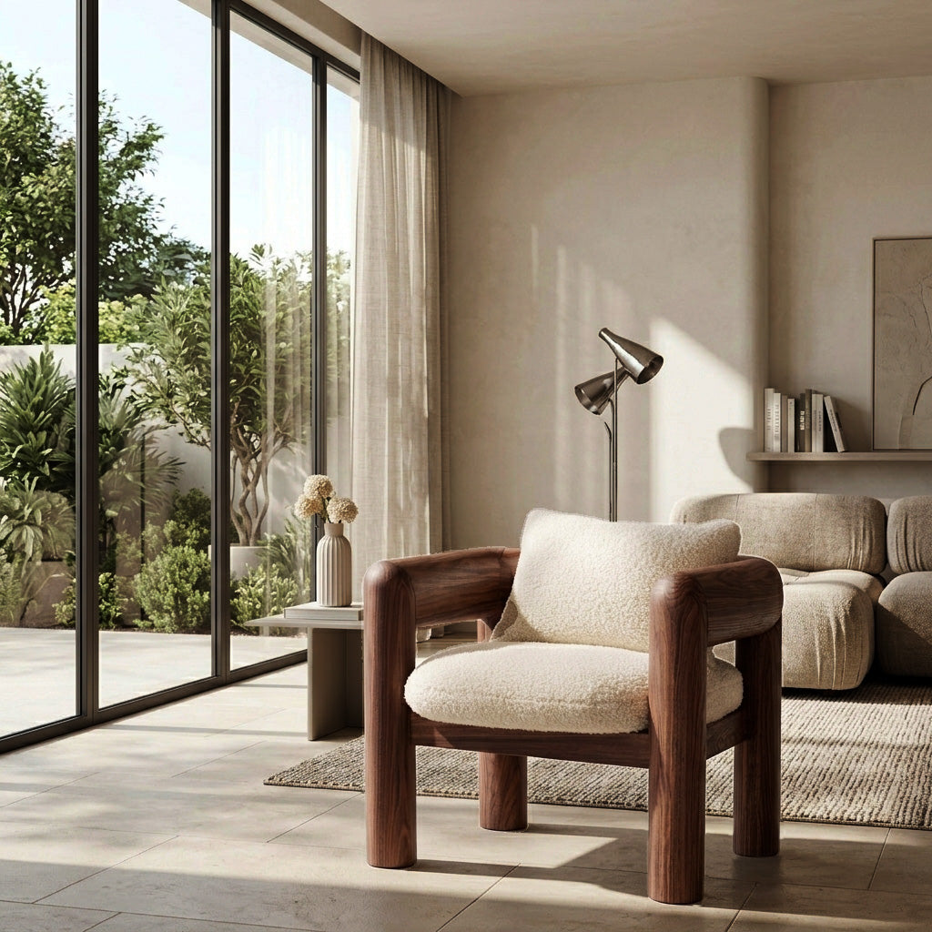 Minimalist Natural Wood Chair For Modern Living Room RTTHHNCHR147