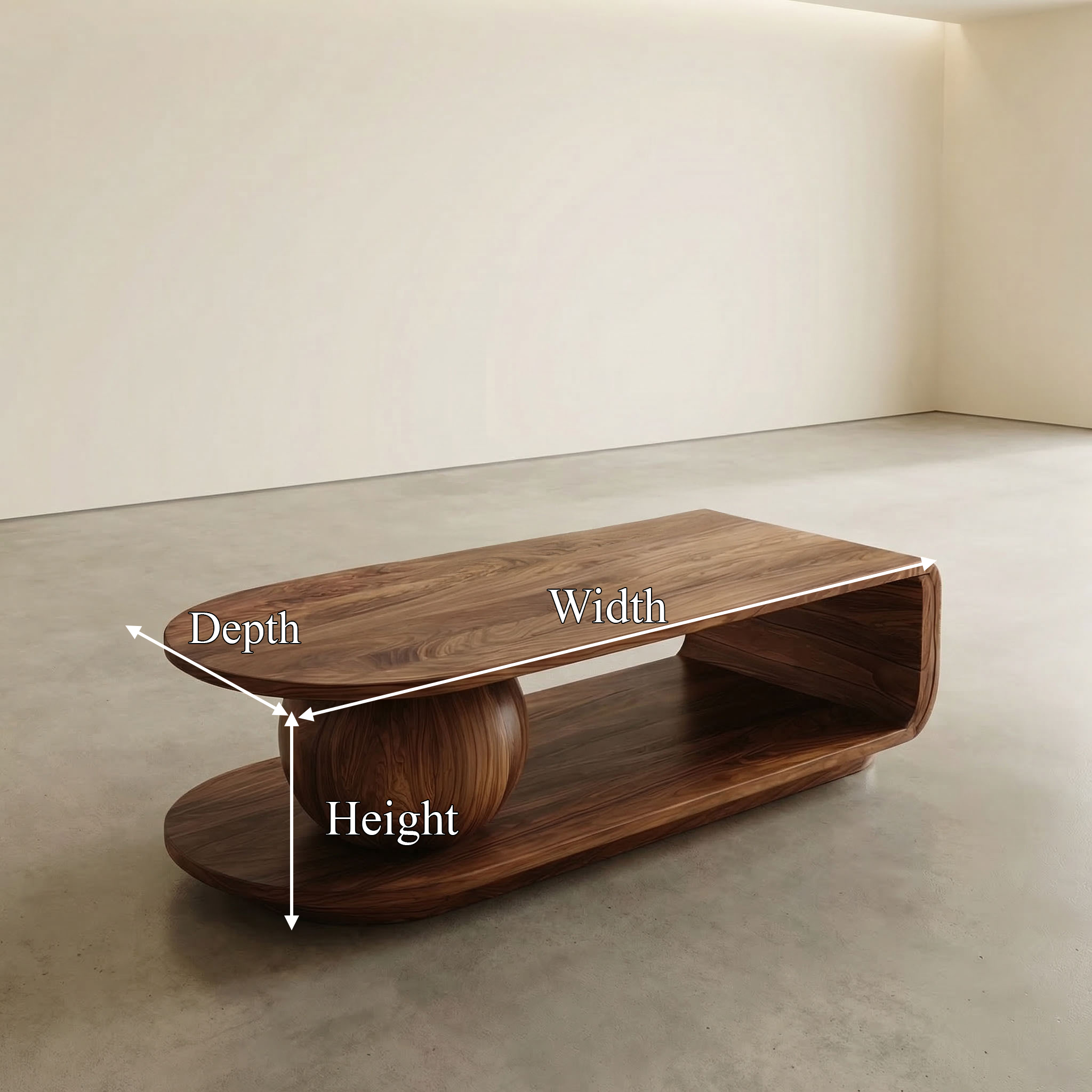 Mid Century Oval Coffee Table For Living Room SINLSACF333