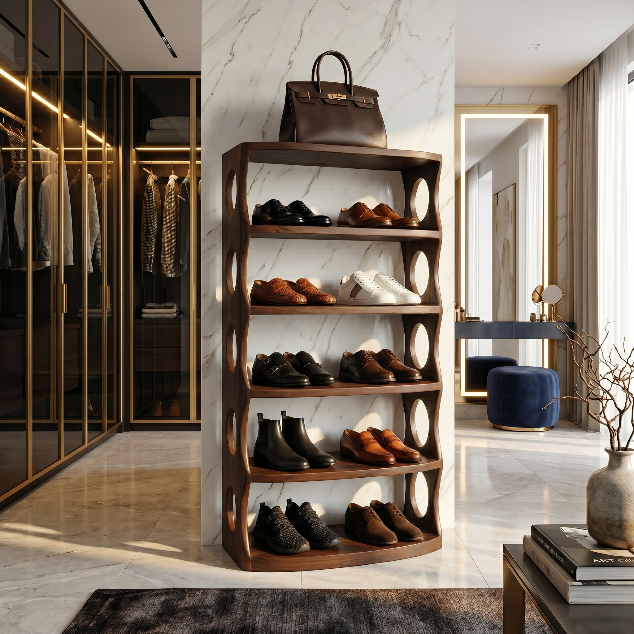 Minimalist Vertical Shoe Rack For Entryway Storage Corner Display SILDTTRSHB019