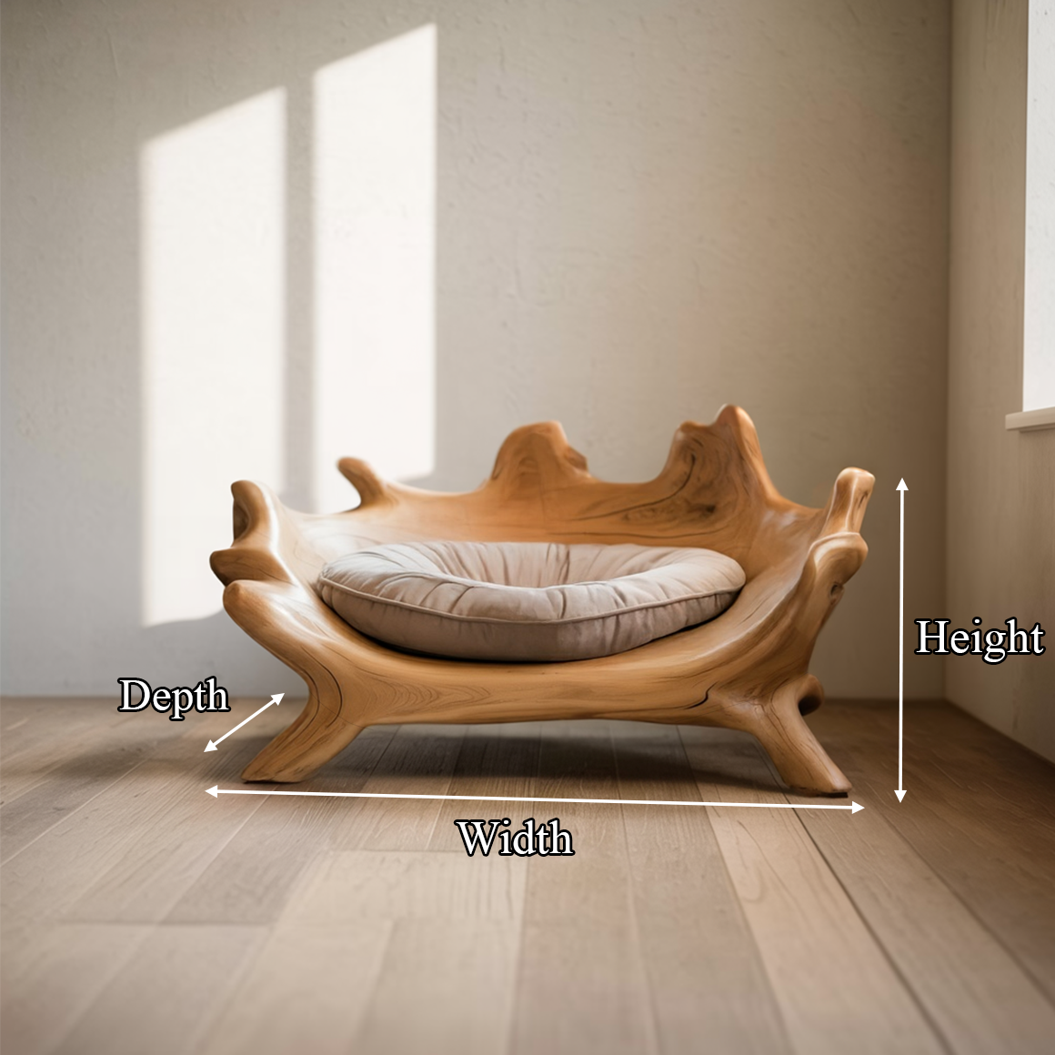 Rustic Raised Pet Bed For Living Room And Home Interior SINLSAPB005