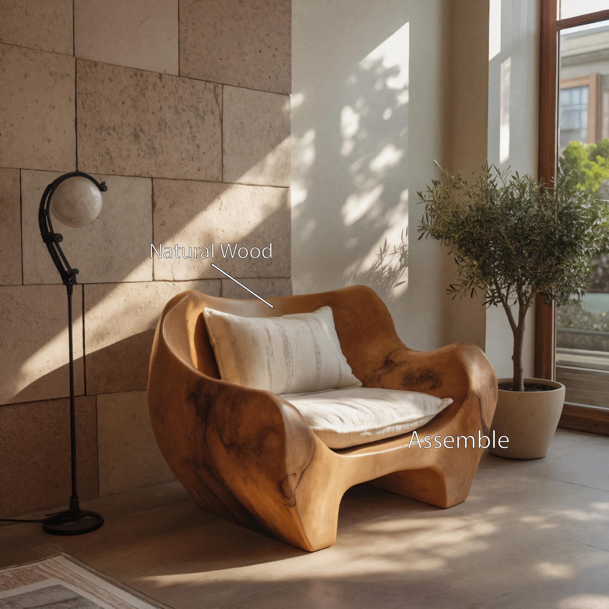 Modern Sculpted Armchair For Living Room Or Lounge SITHHNCHR039