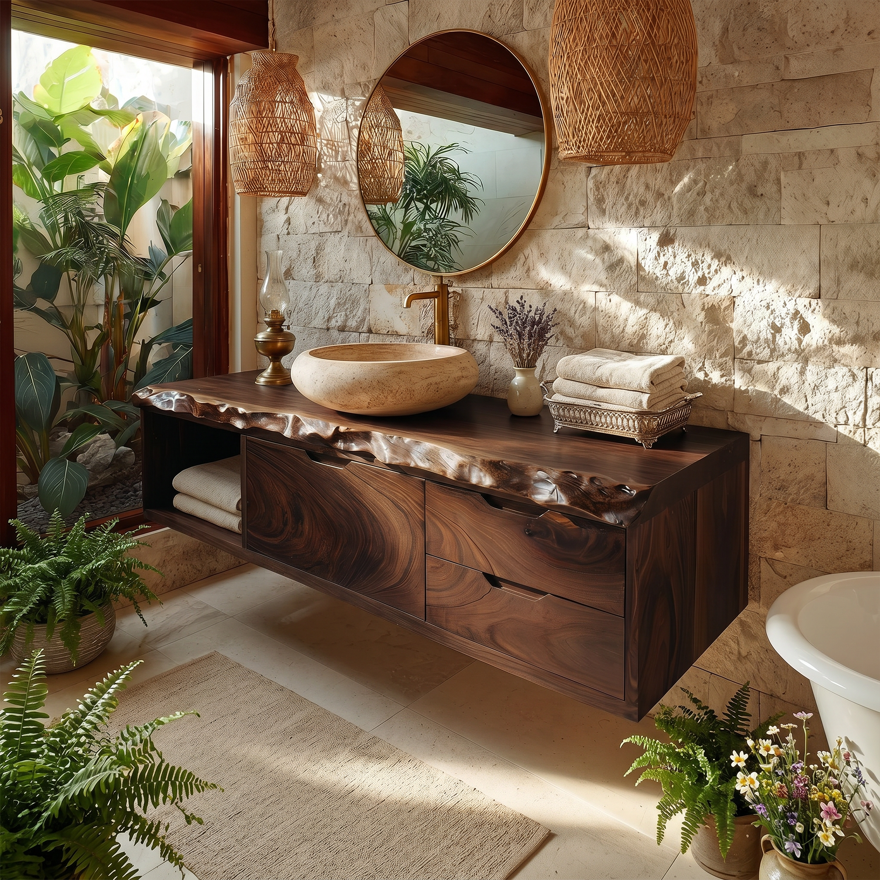 Luxury Floating Bathroom Vanity Primary Bathroom SILDTTRBRV188