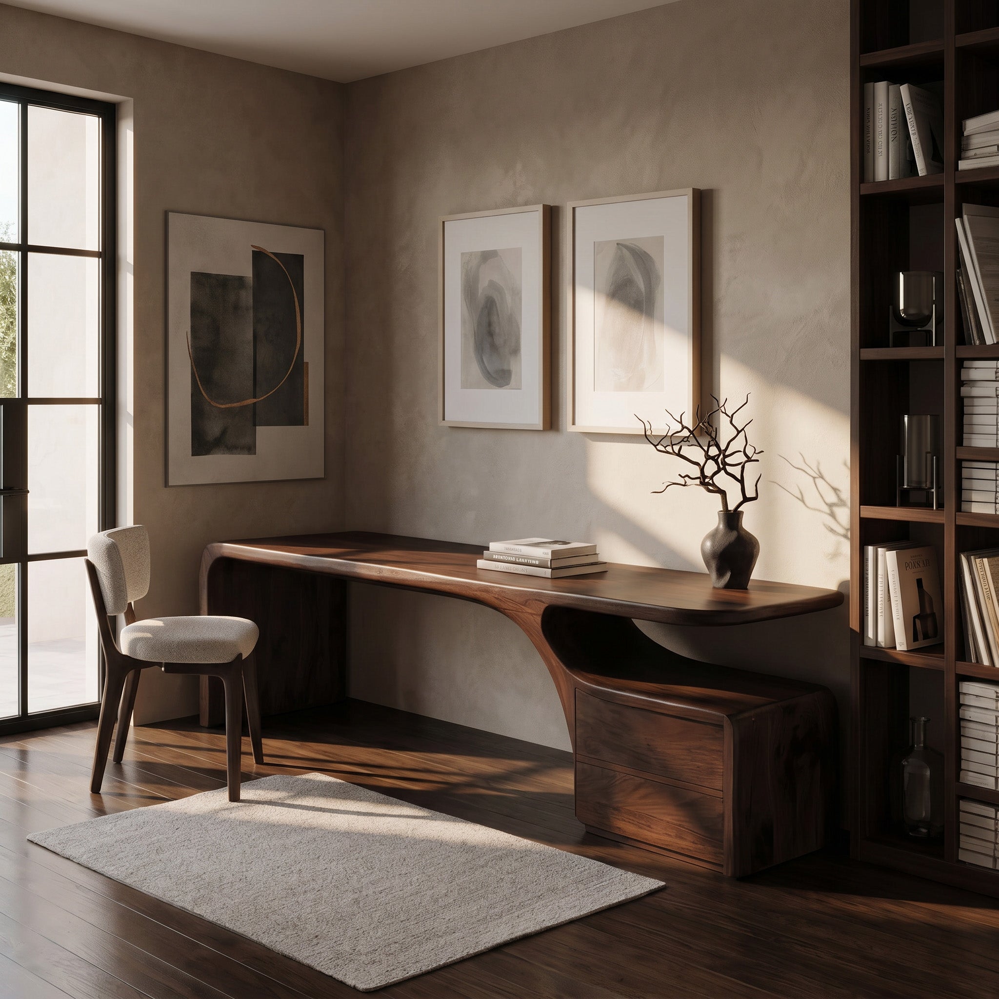 Organic Desk With Drawer Storage For Home Office SITHHNDE063