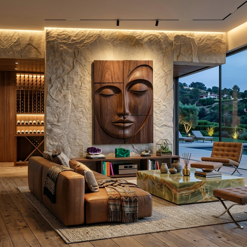 Modern Buddha Face Wall Art For Living Room And Entryway SITHTTWA001