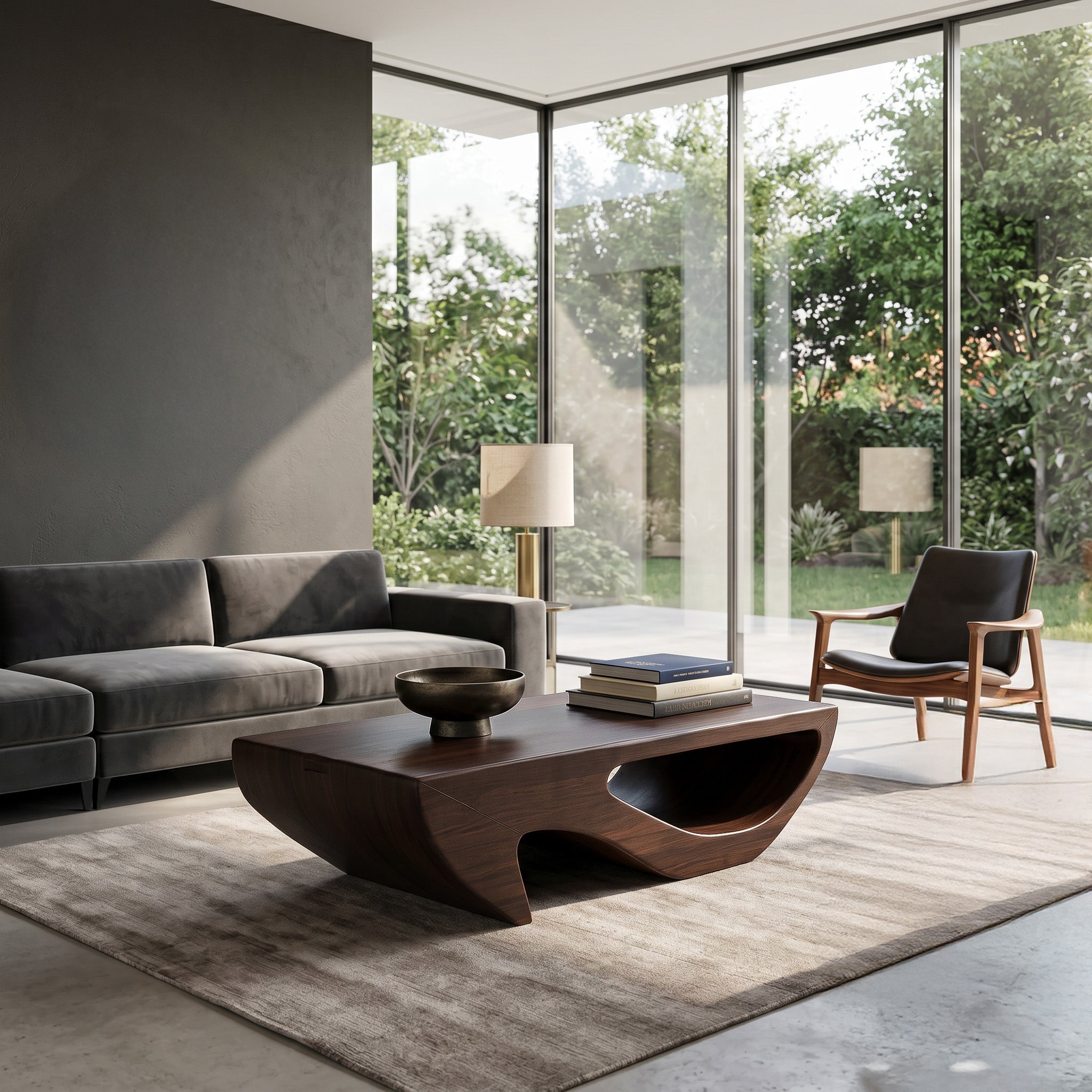 Modern Coffee Table Open Shelf Design For Living Room RTTHHNCF051