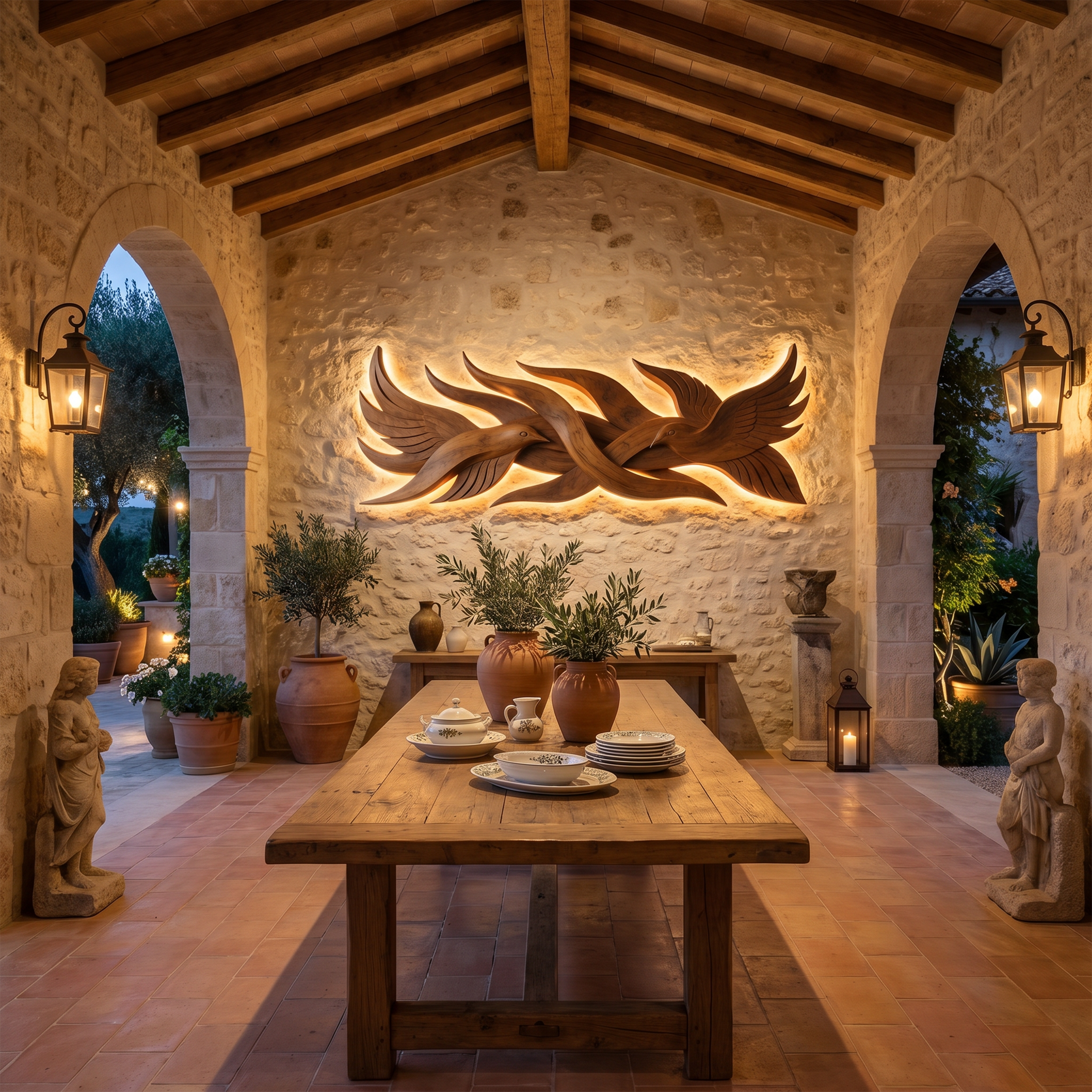 Contemporary Organic Wall Decor For Stair Landing Space SILDTTNWA116