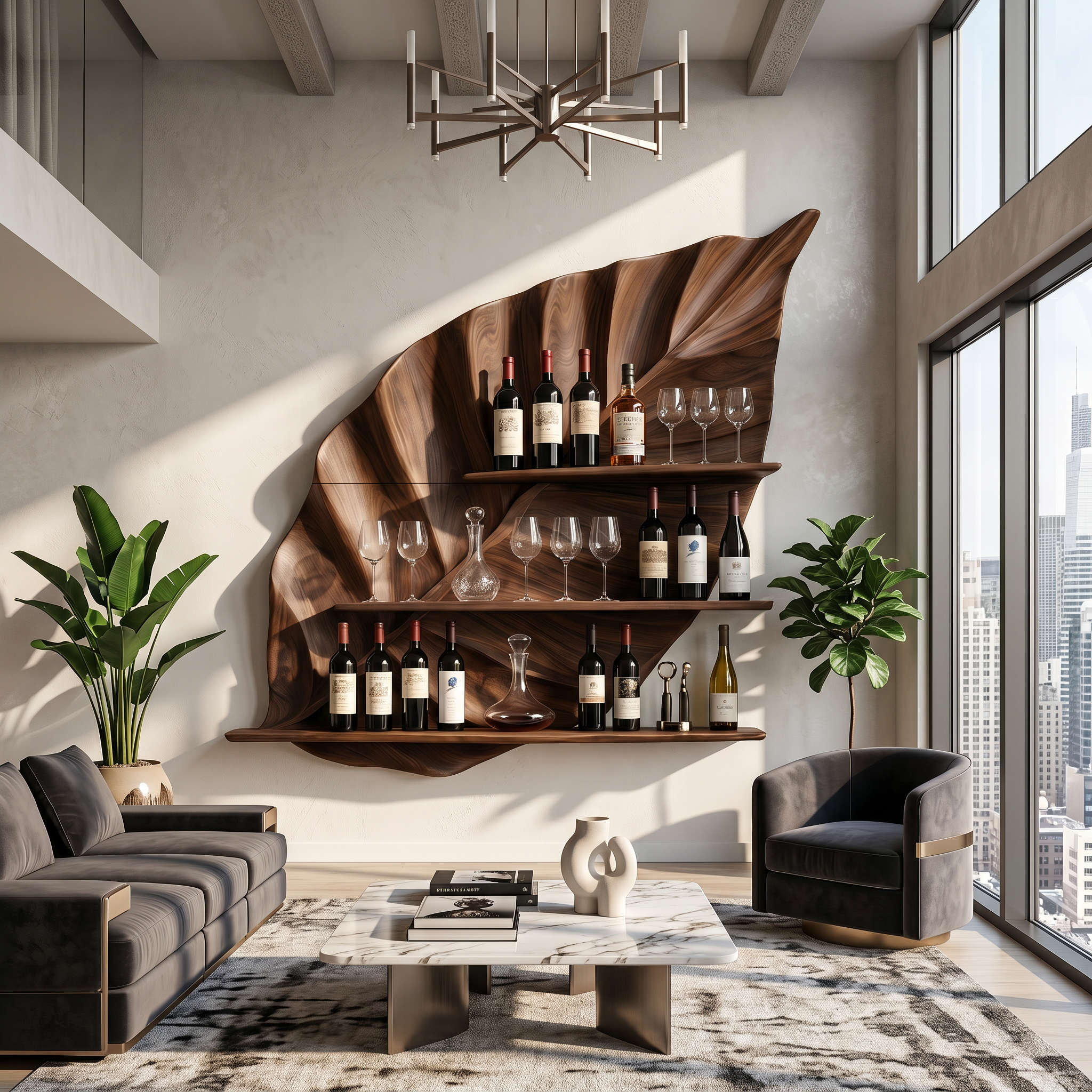 Industrial Wall Wine Stand For Loft Bar Storage Section SILDTTRWH068