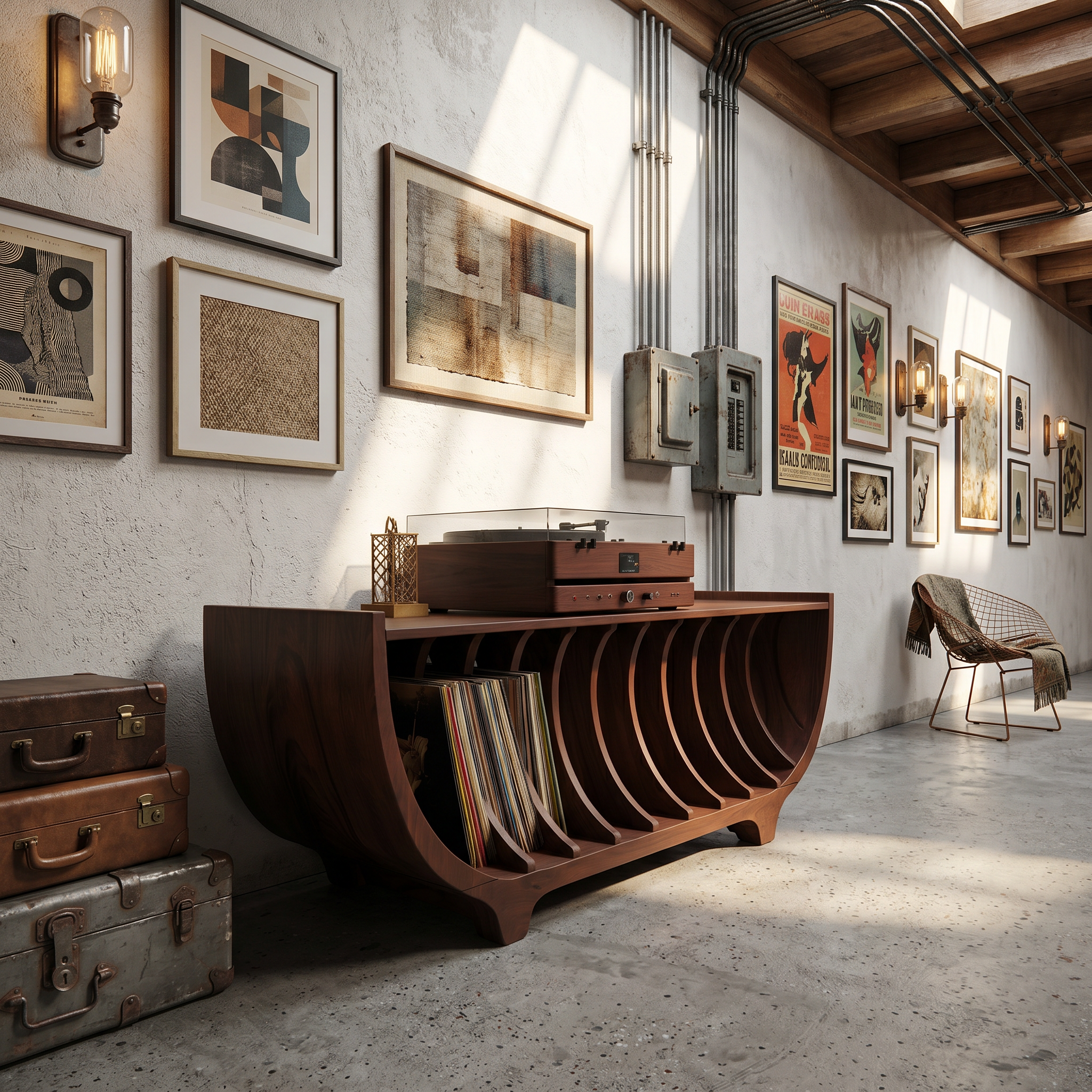 Contemporary Vinyl Storage Stand For Apartment Interior Space SILDTTNRPT021
