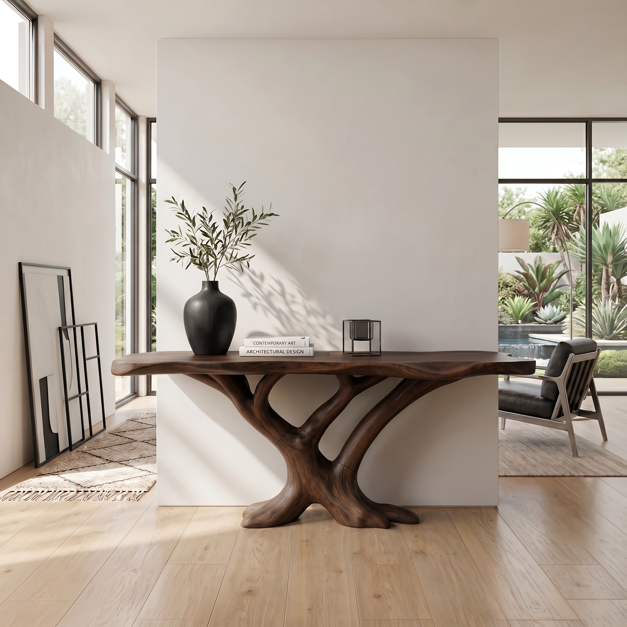 Contemporary Loop Console Table Modern Hallway SILDTTRCS103