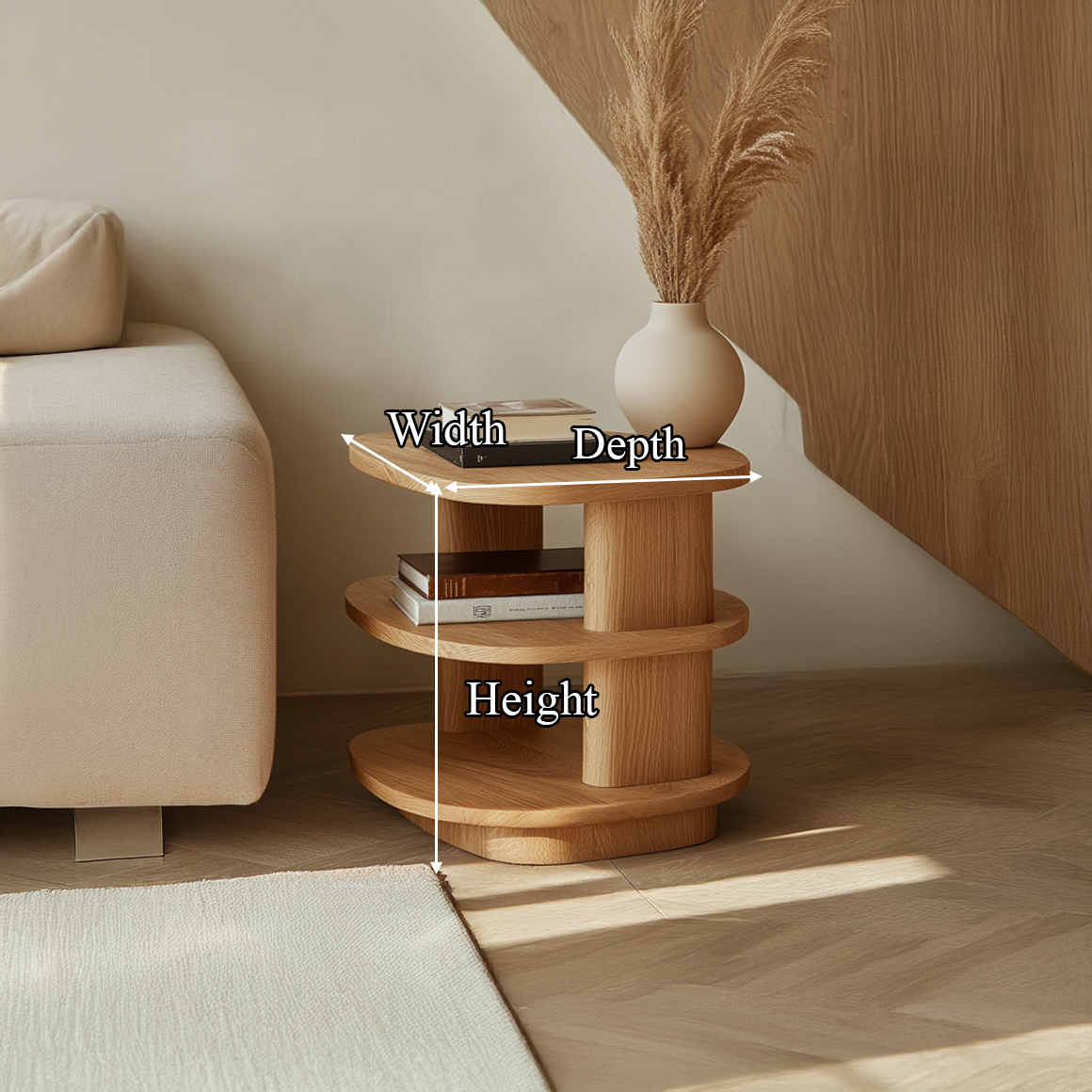 Mid Century Modern Small Side Table Living Reading Nook SINLSABT147