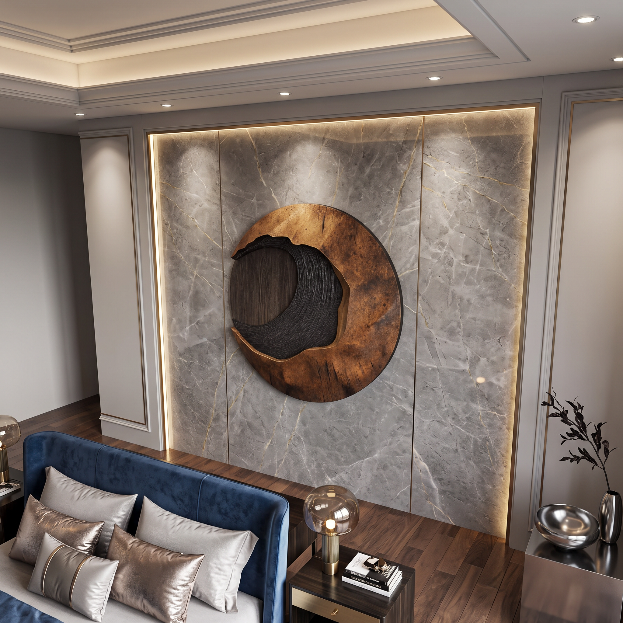 Handcrafted 3D Wood Wall Art For Entryway Focal Point SILDTTNWA011