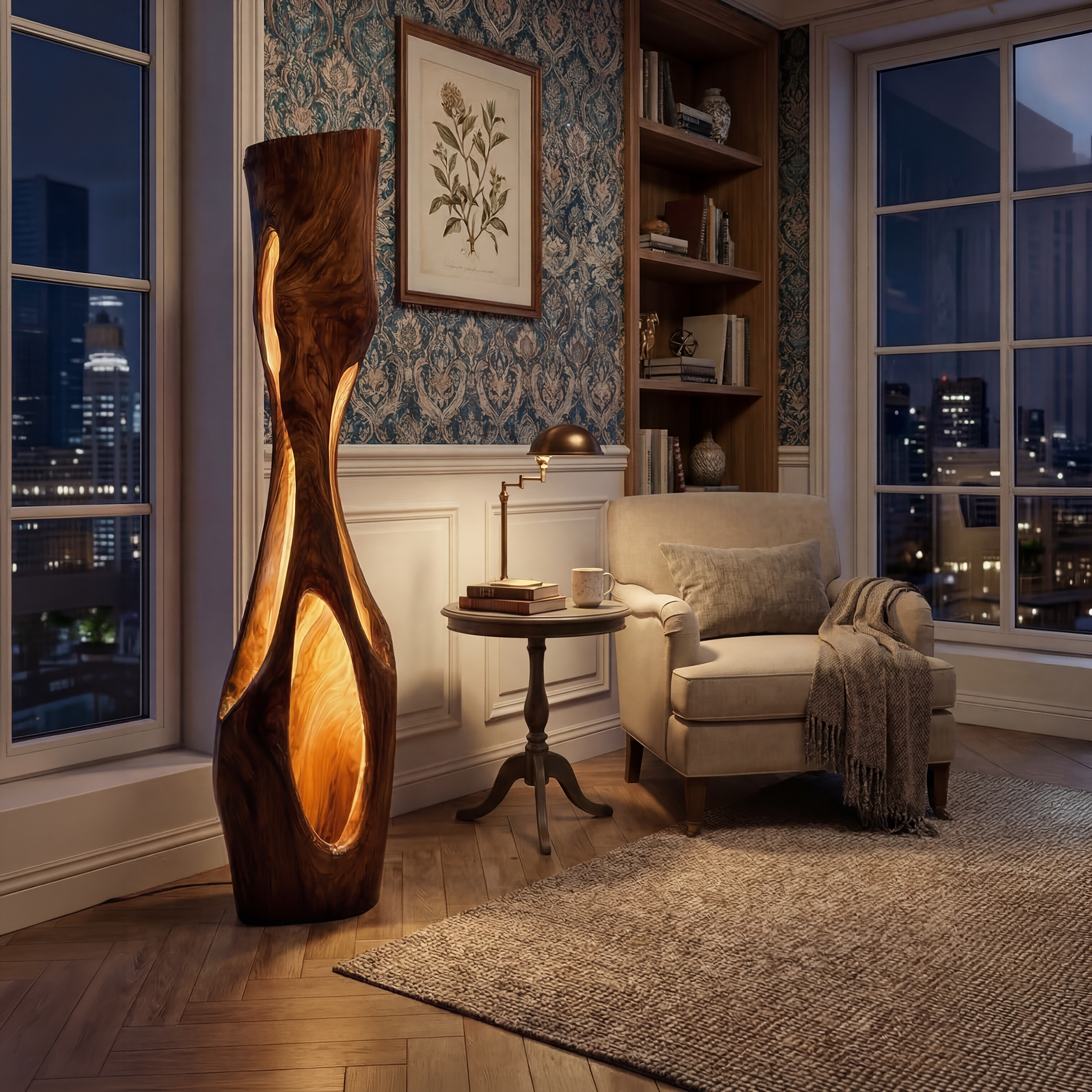 Modern Sculptural Table Lamp Living Room Bedroom Kitchen Corner SILDTTRLAM001