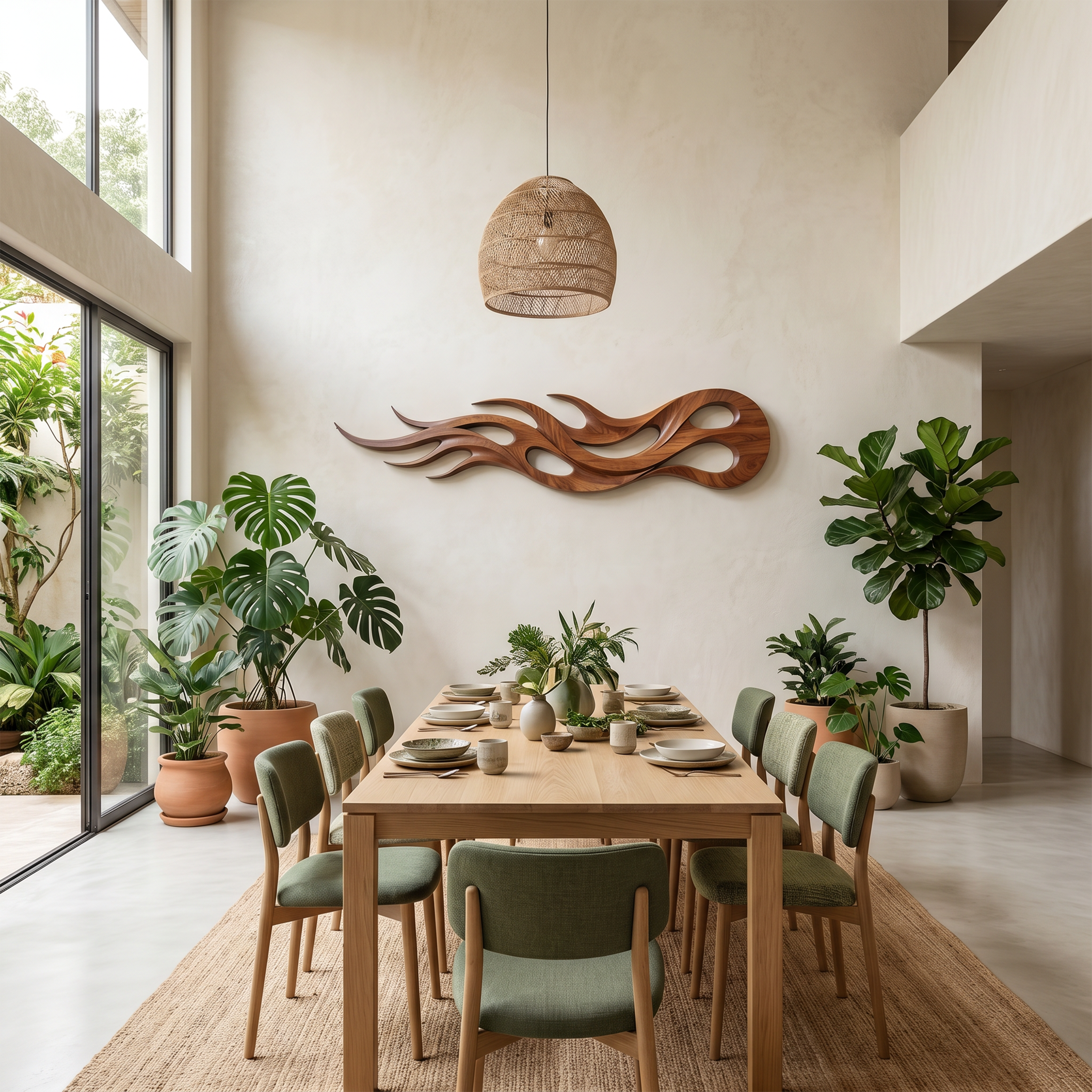 Modern Abstract Figure Wall Art For Reception Area SILDTTNWA109