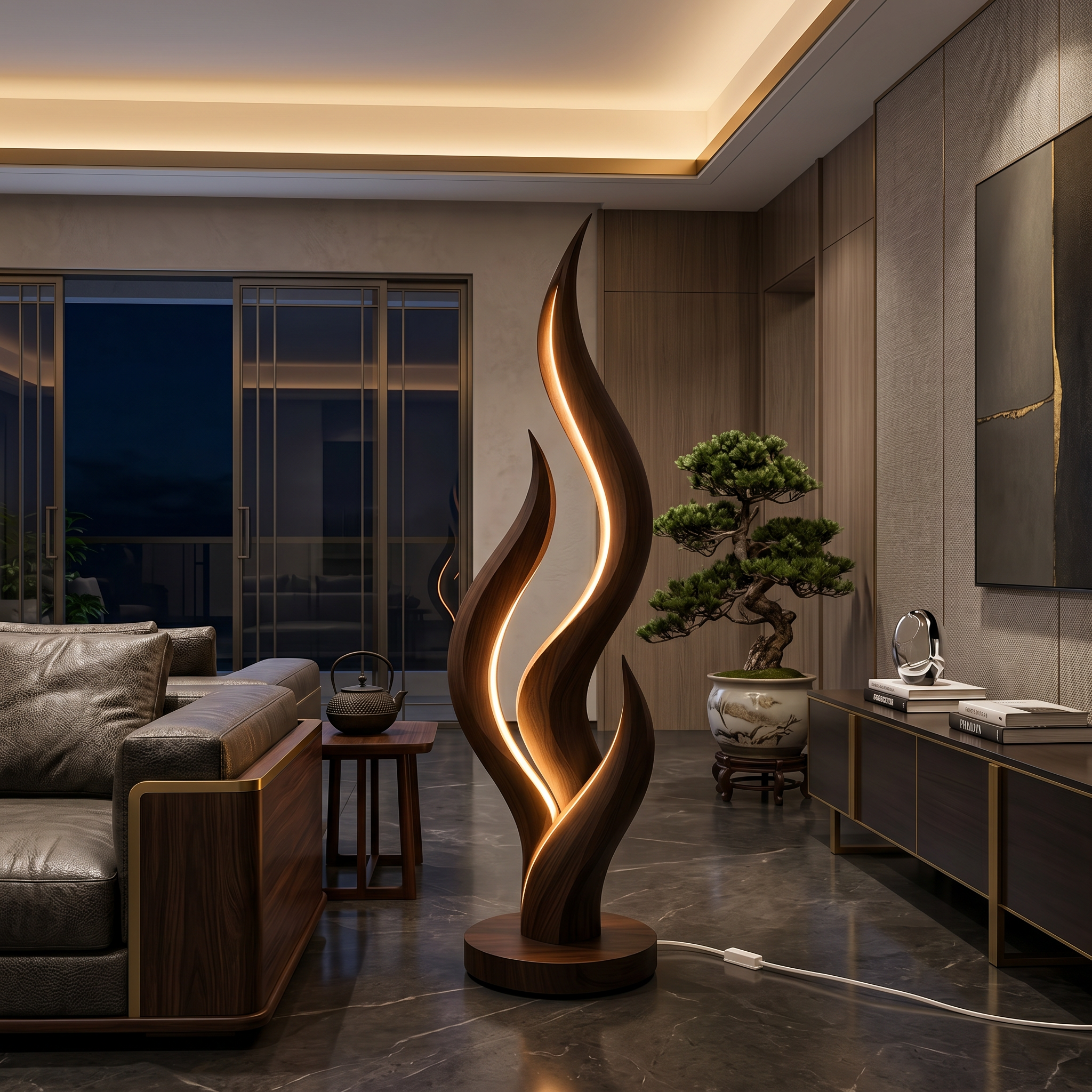 Modern Flow Curve Lamp For Bedroom Corner SILDTTNLAM039