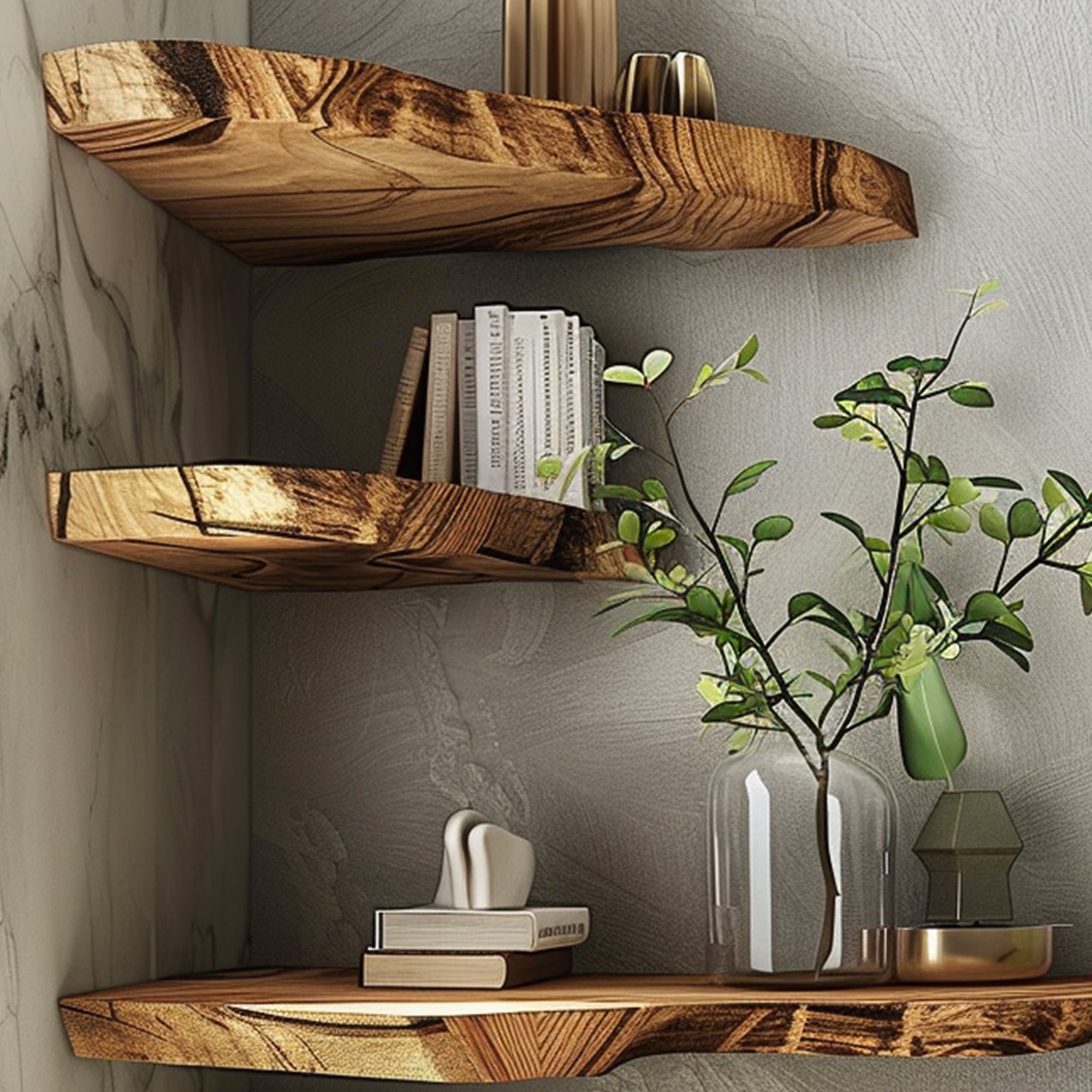 Handcrafted Corner Shelves Wall Corner Shelves SILDTCN022