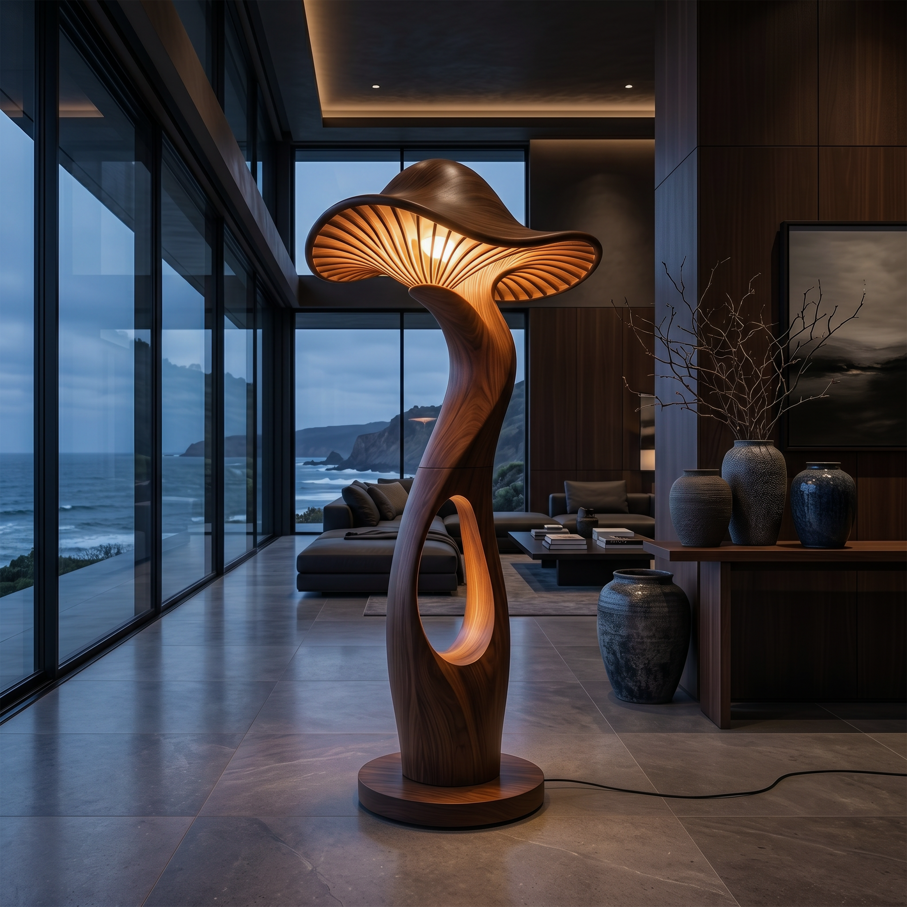 Modern Toadstool Floor Lamp For Lounge Area SILDTTNLAM009
