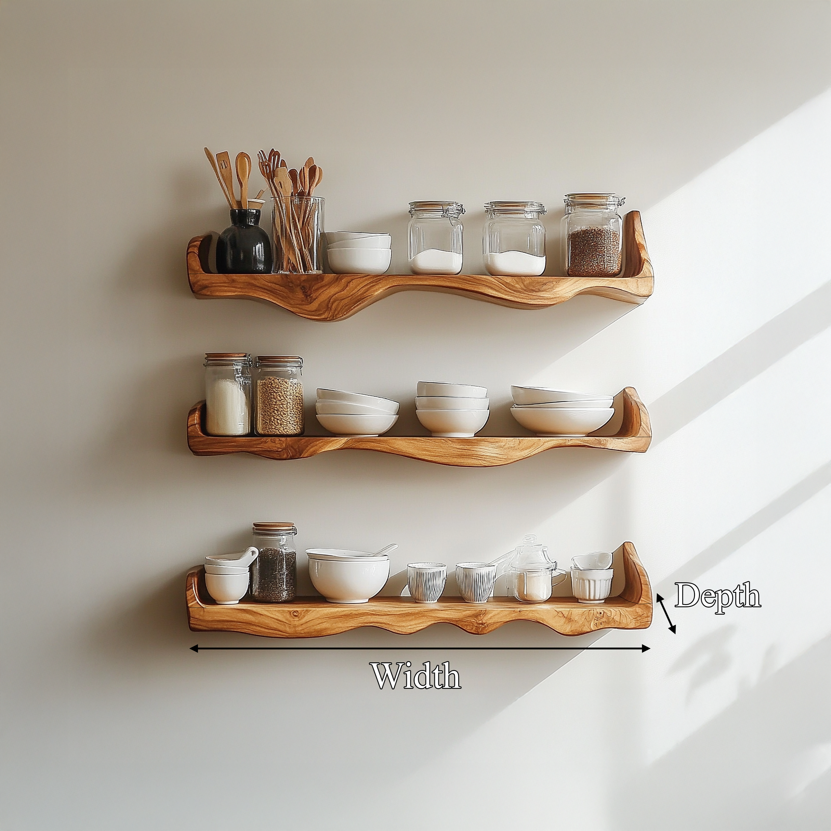 Rustic Wall Mounted Floating Shelf For Kitchen SINLSAKS003