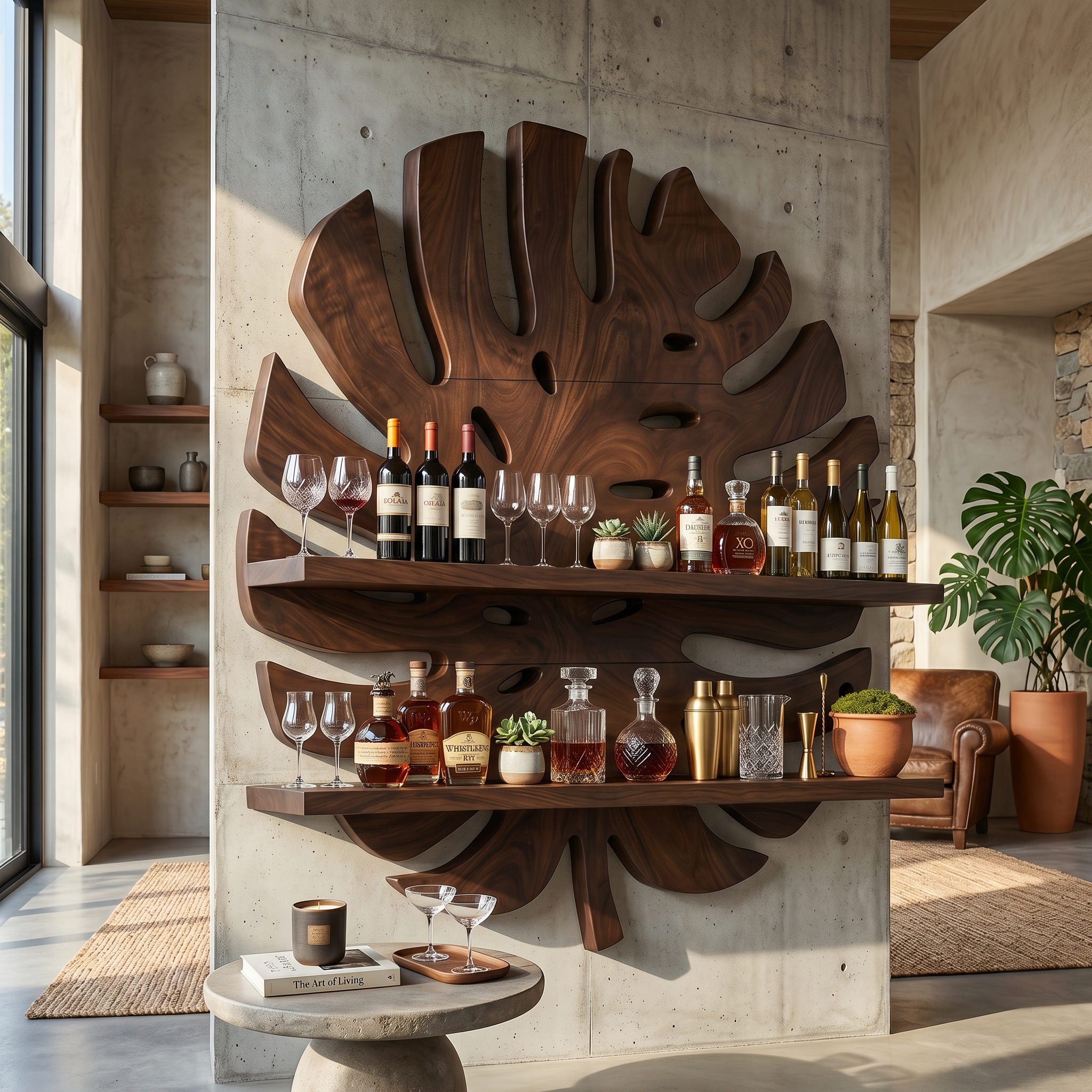 Modern Wall Wine Holder For Home Bar Bottle Showcase SILDTTRWH067
