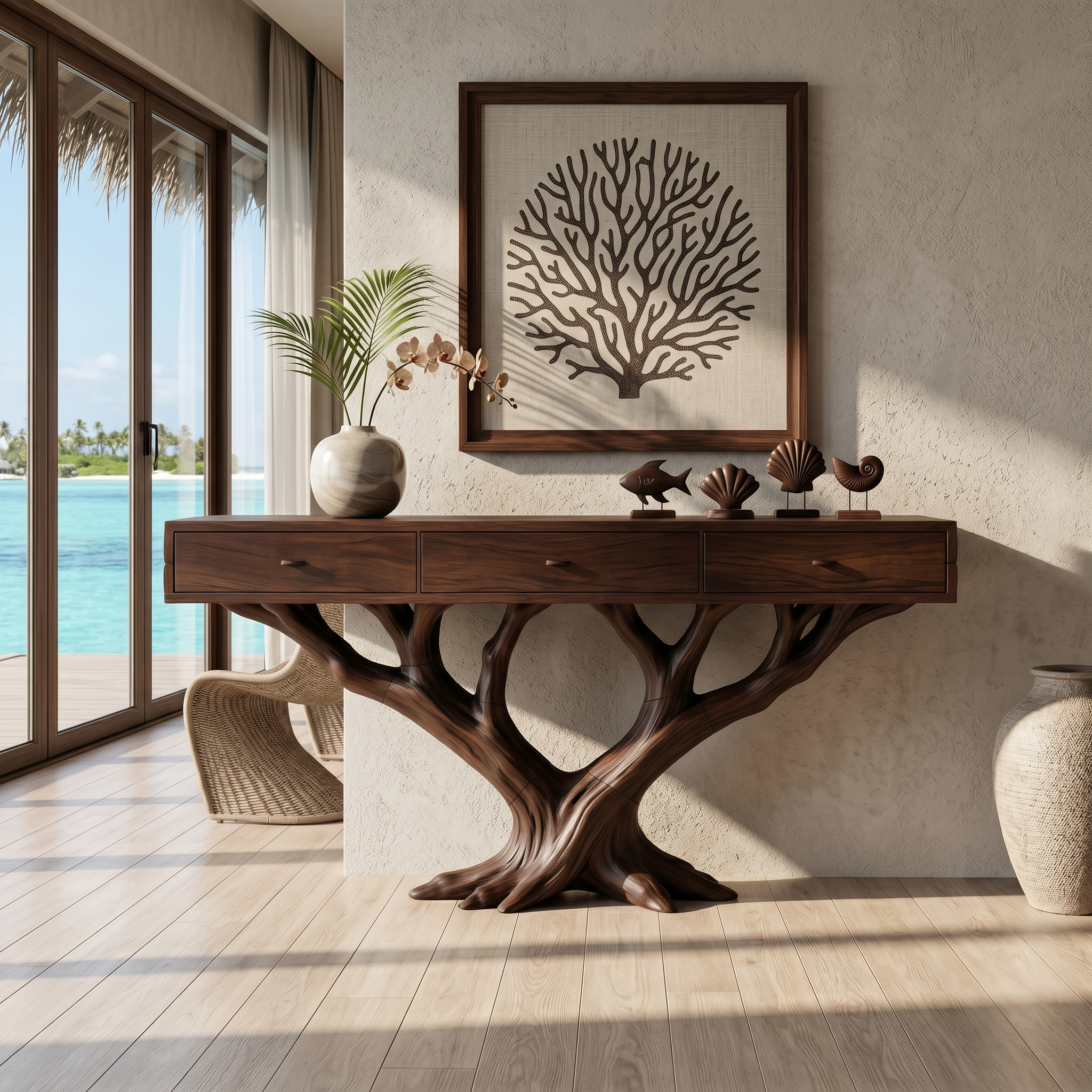 Luxury Branch Base Console Table Designer Residence SILDTTRCS092