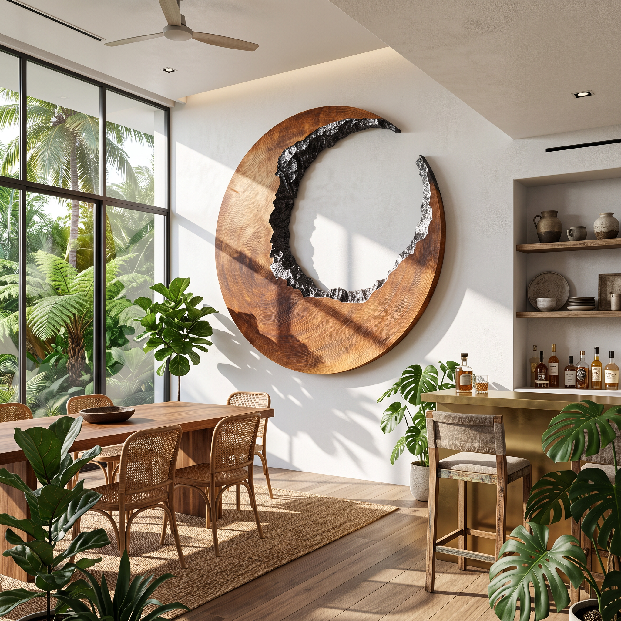 Mid Century 3D Wood Wall Art For Furniture Home Makeover SILDTTRWA010
