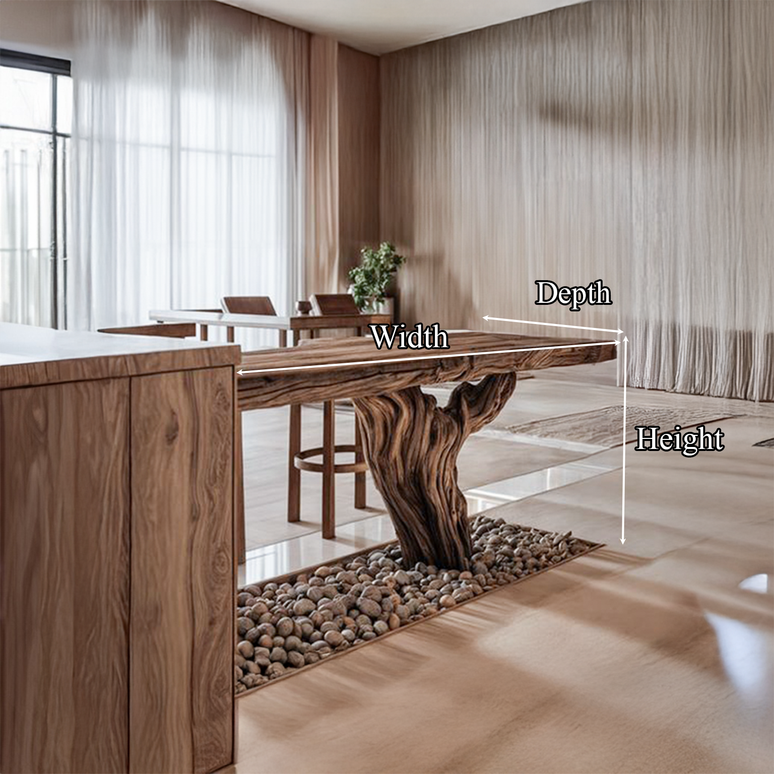 Rustic Tree Island Kitchen Dining SINLSACS124