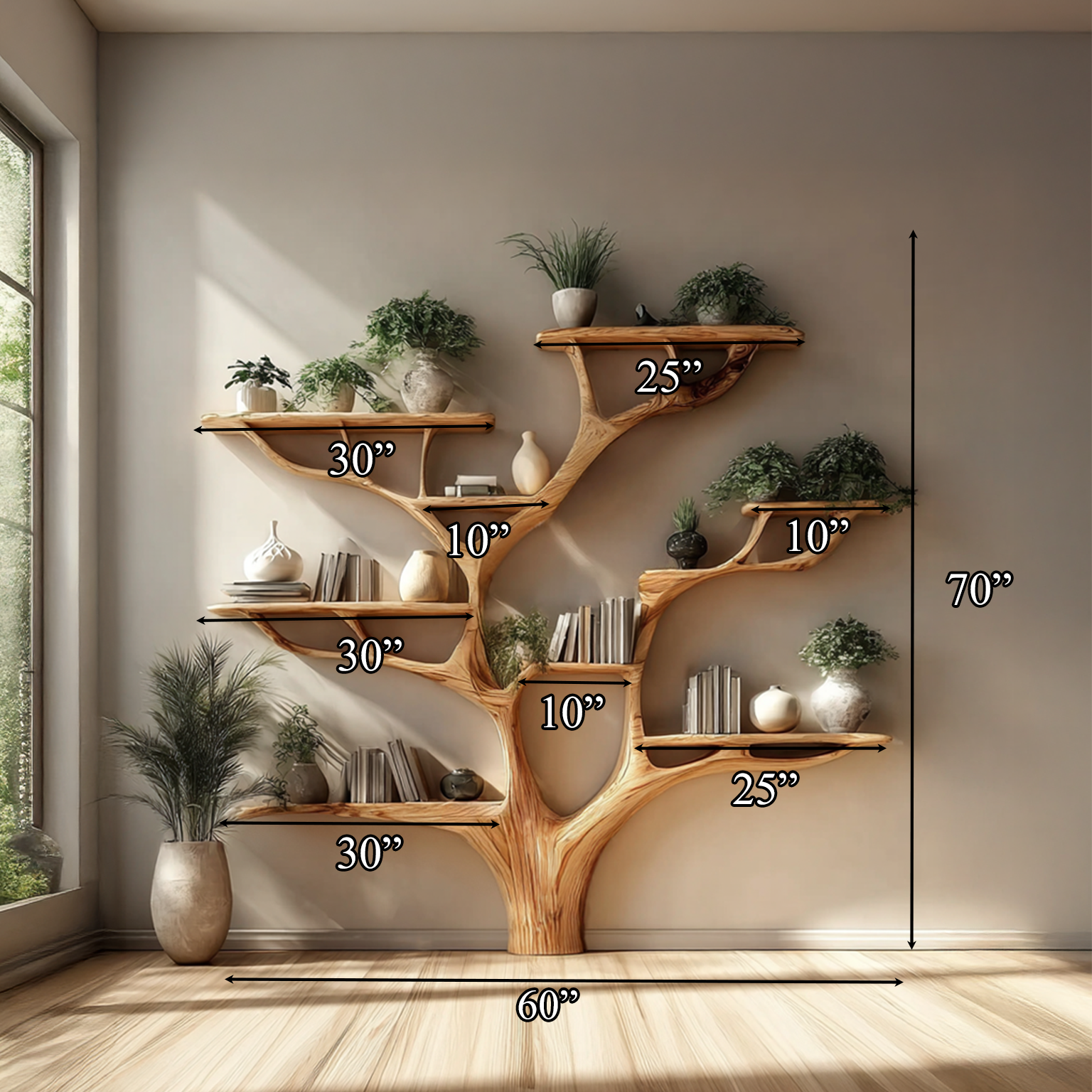 Rustic Tree Bookshelf Nursery Living SINLSATB210
