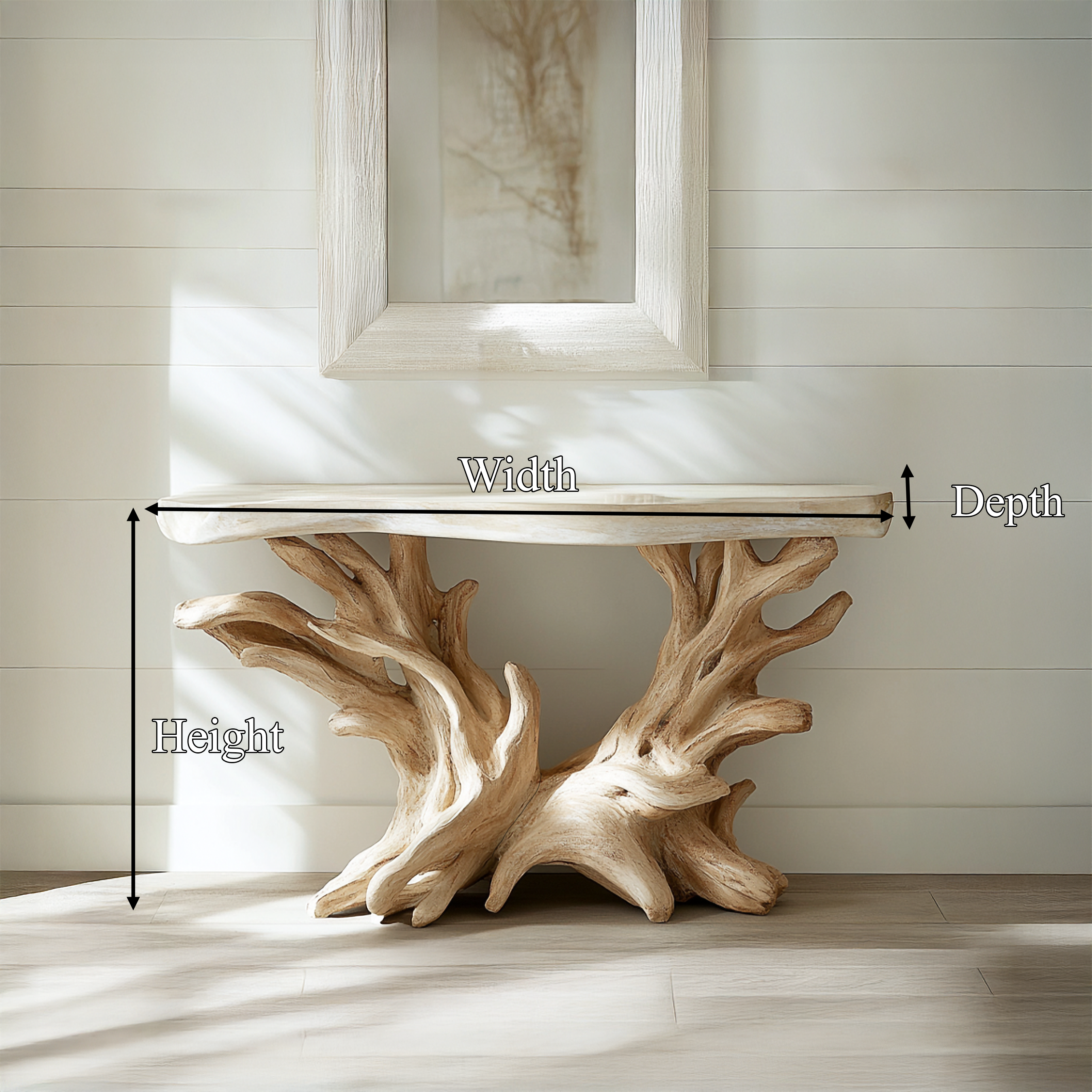 Coastal Rustic Organic Console Table Living Room And Bedroom SINLSACS428