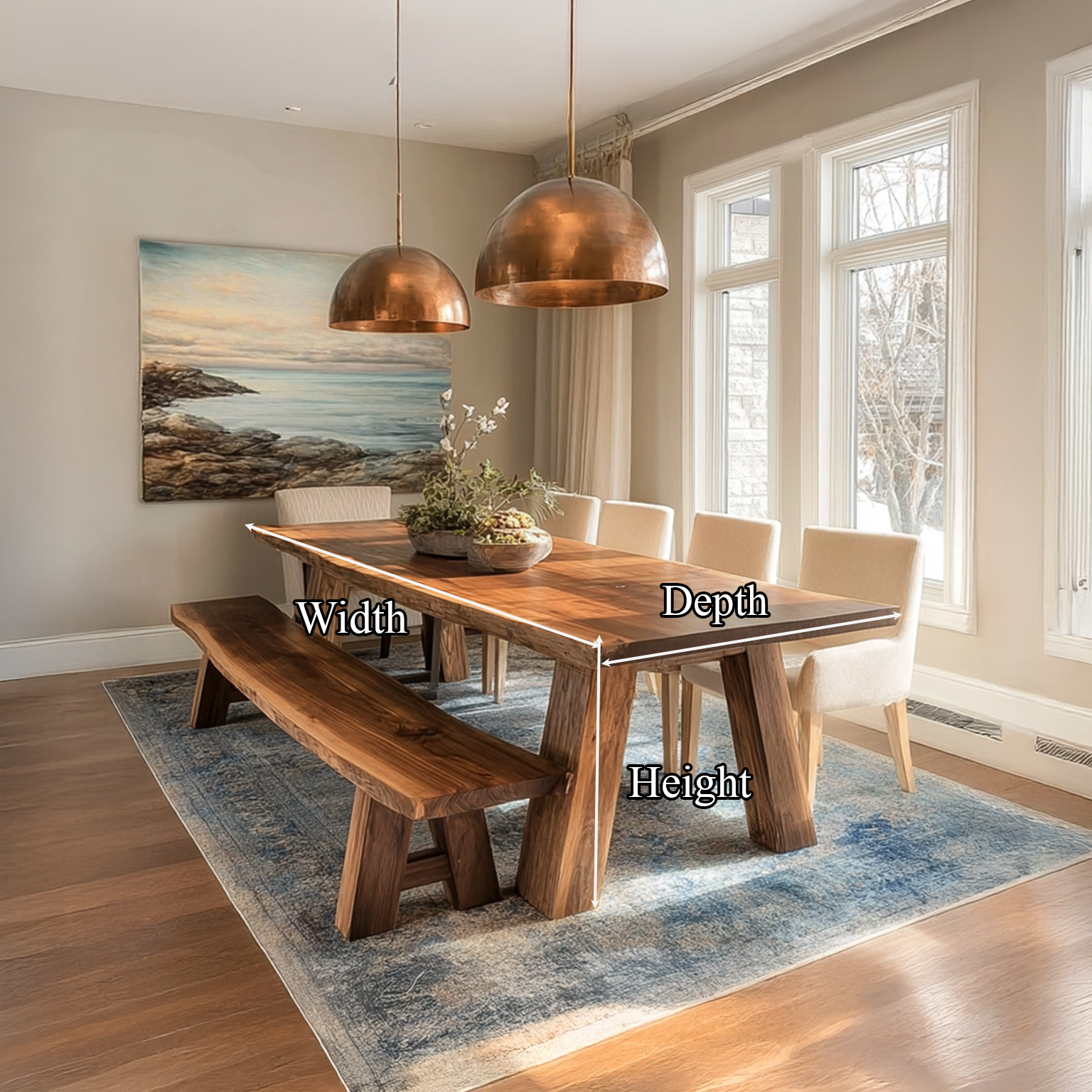 Rustic Dining Table Kitchen Or Dining Room SINLSADT038