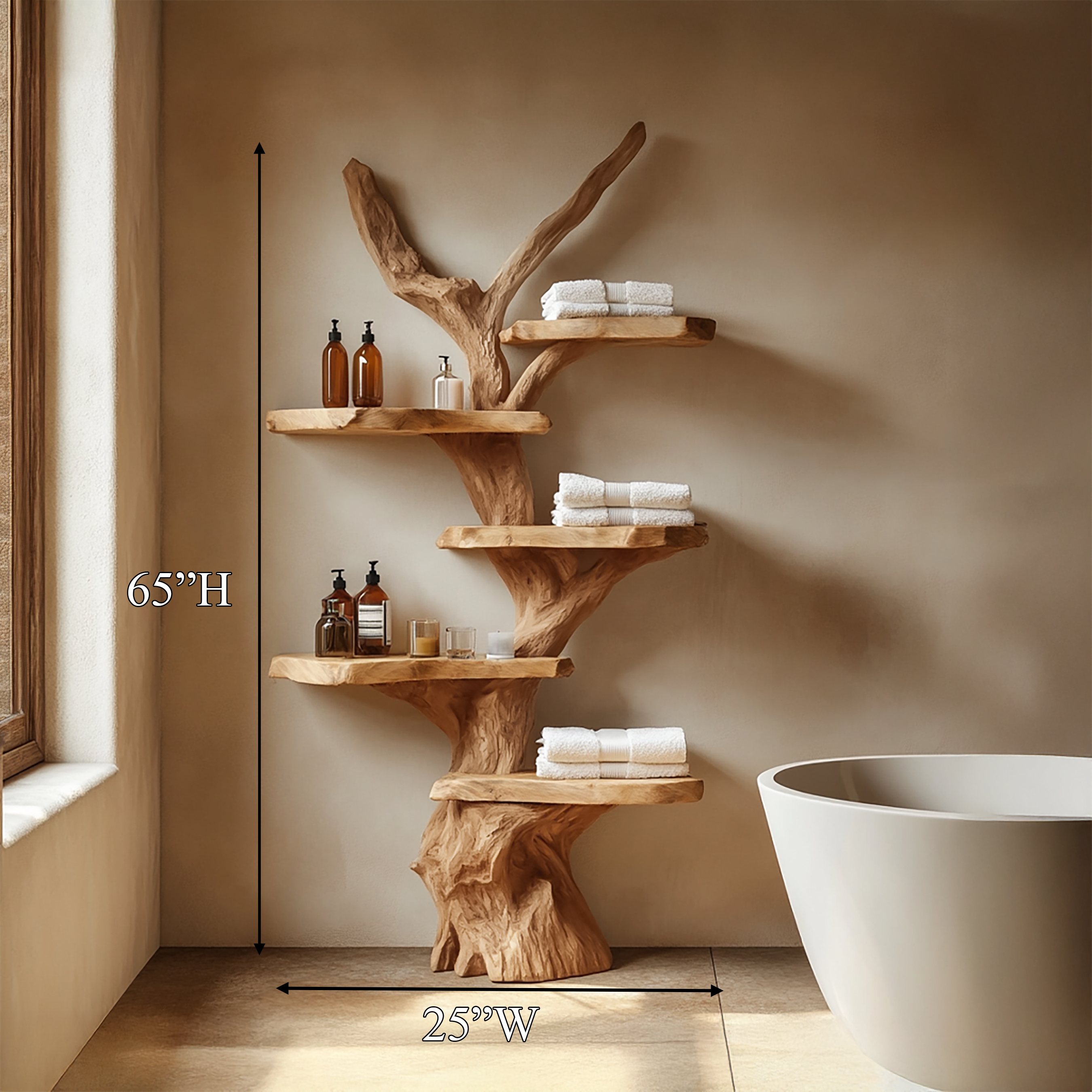 Sculptural Branch Bathroom Shelf Bathroom Interior Spa Display SINLSATB616