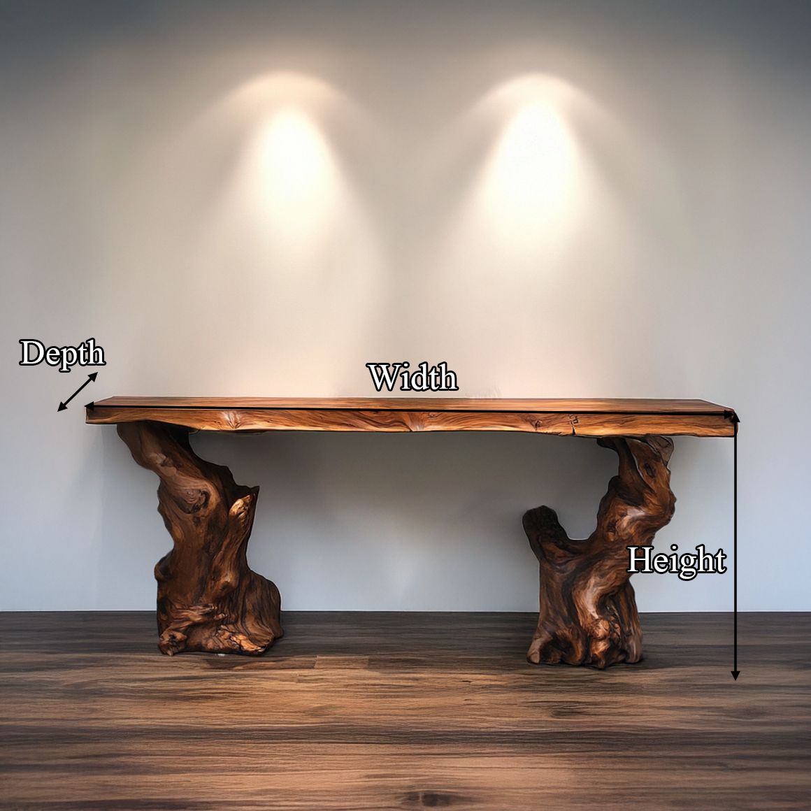 Mid Century Console Table Sculptural Wave Base Studio Apartment SINLSACS382