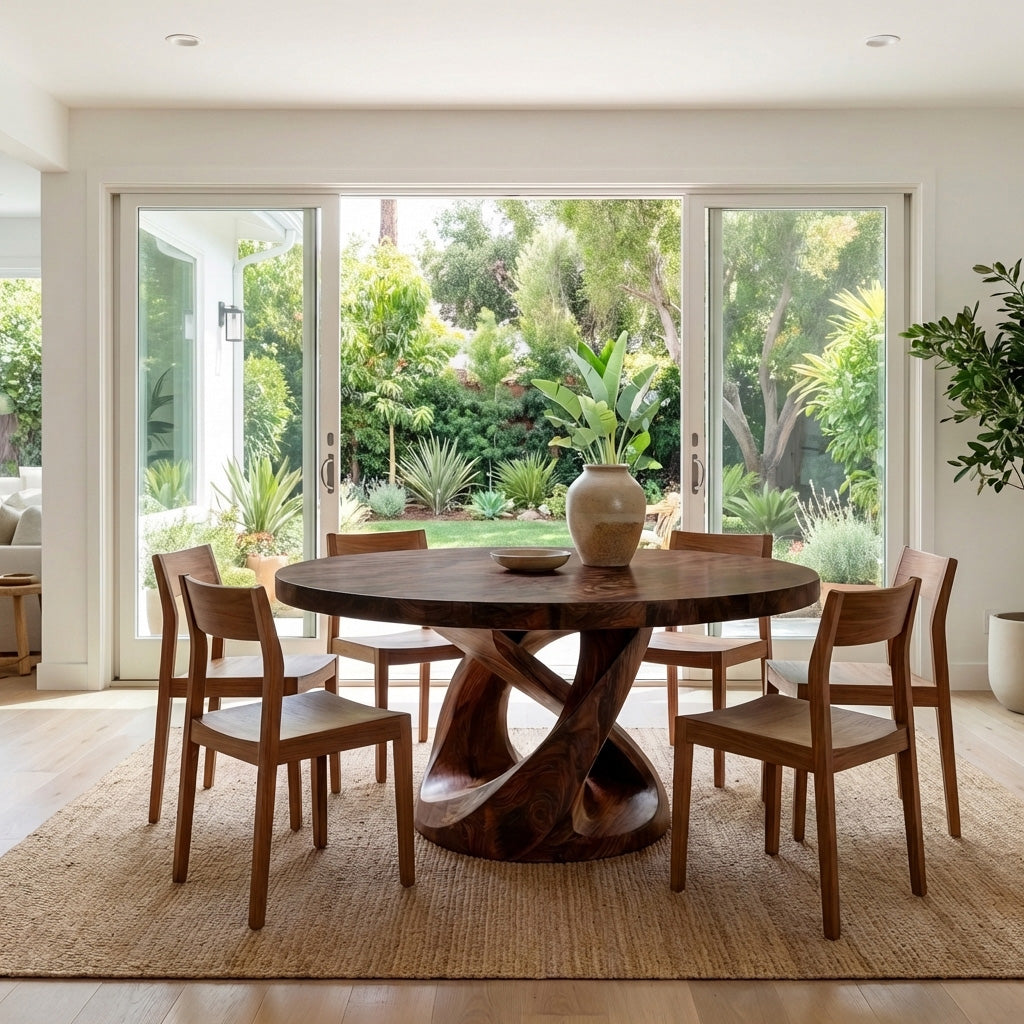 Modern Pedestal Dining Table For Dining Room Furniture RTTHHNDN064