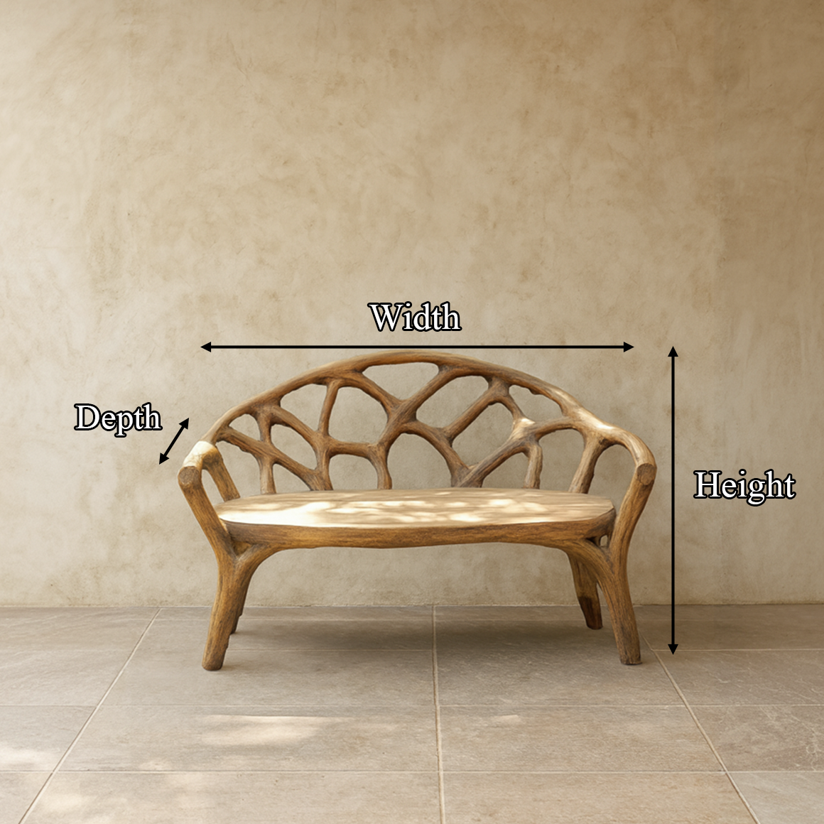 Organic Rustic Wooden Bench Entryway Or Living Room SINLSAWC026