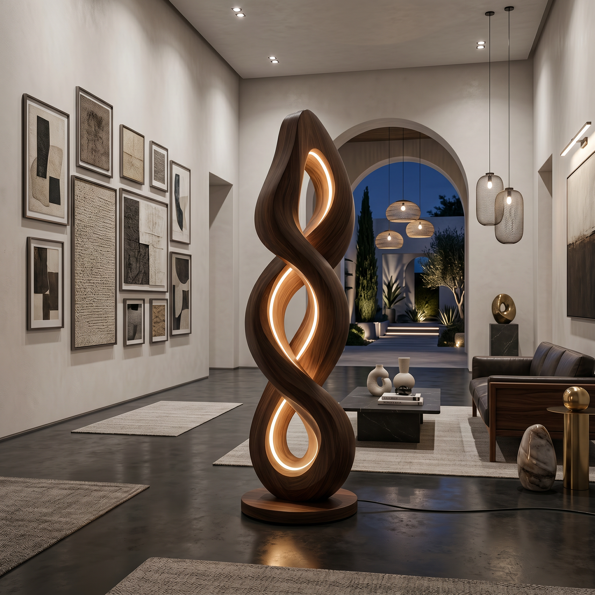 Organic Helix Lamp With Shelf For Interior SILDTTNLAM025