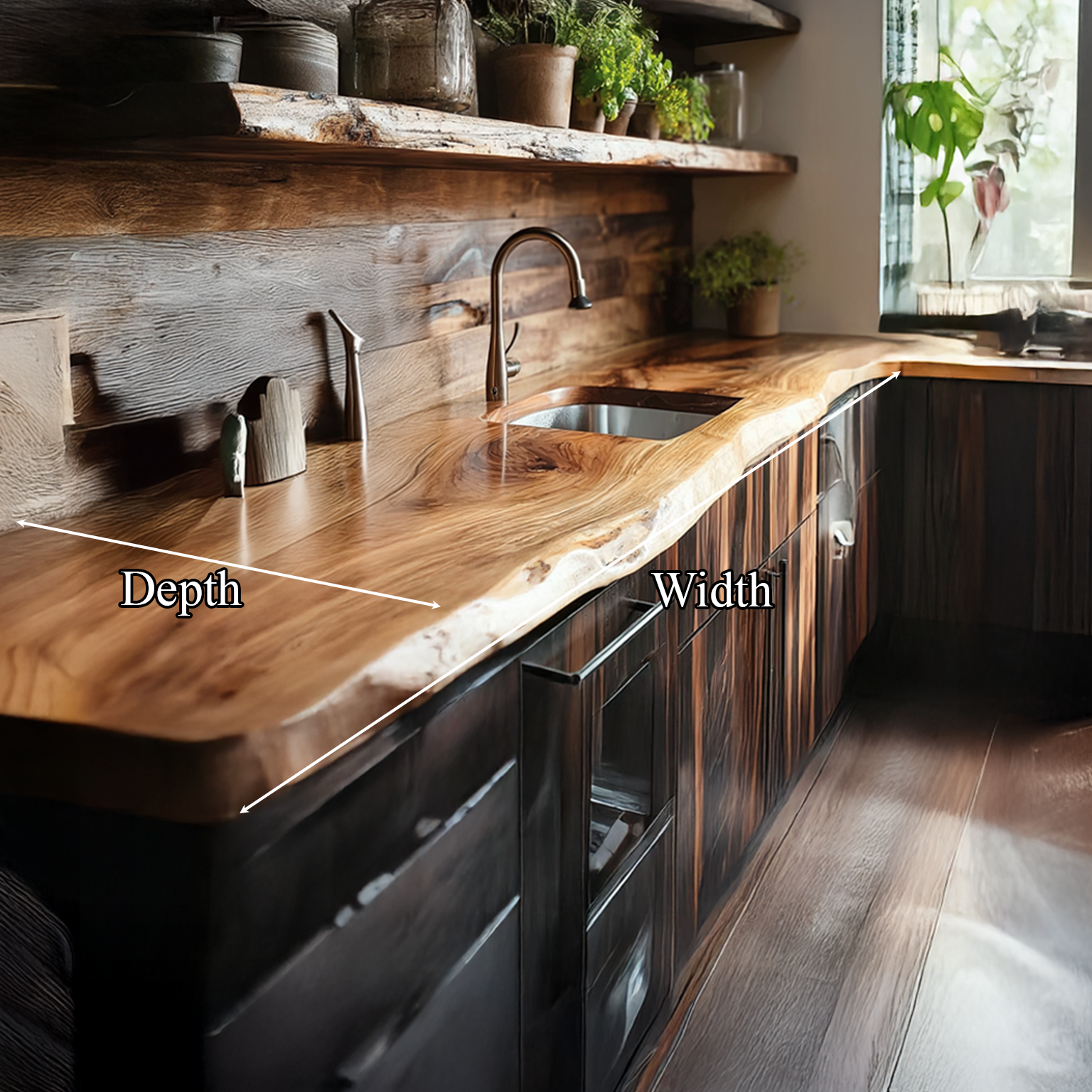 Rustic Organic Kitchen Counter Kitchen Or Pantry Room SINLSAKI009