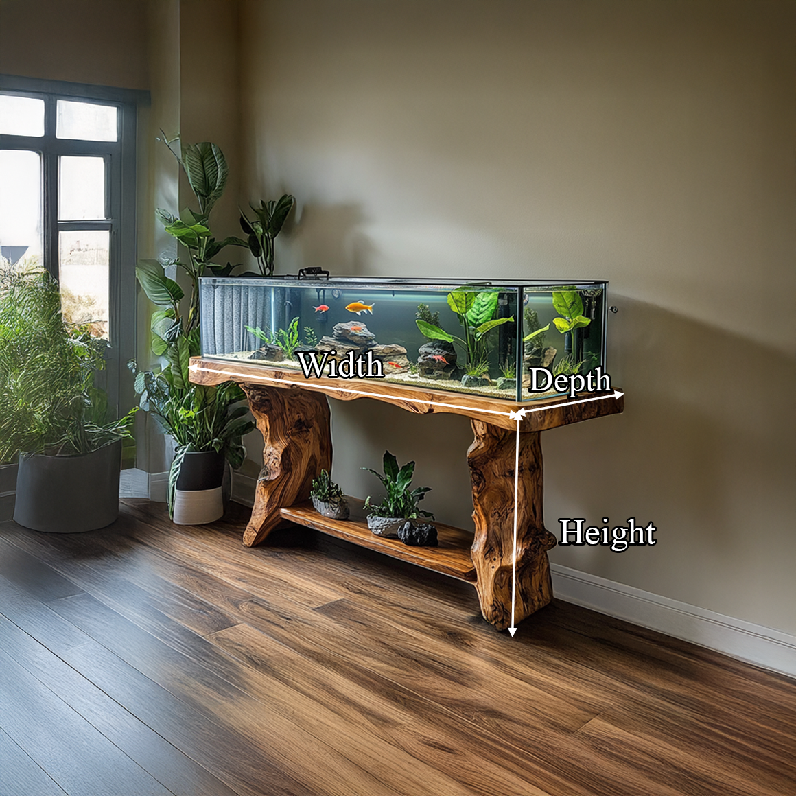 Rustic Aquarium Stand Office Or Living Room SINLSAWT013