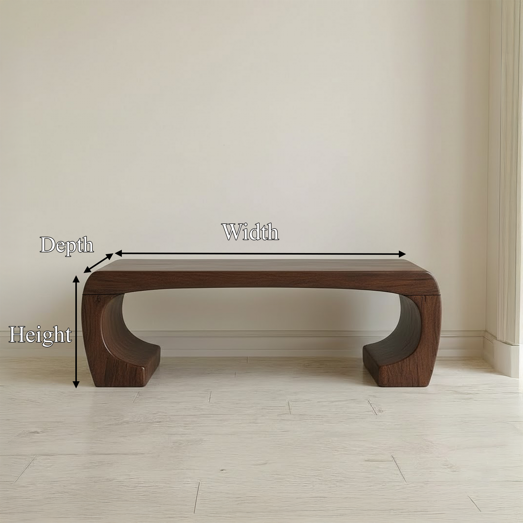 Mid Century Sculptural Bench For Living Room Or Entryway SINLSARS069
