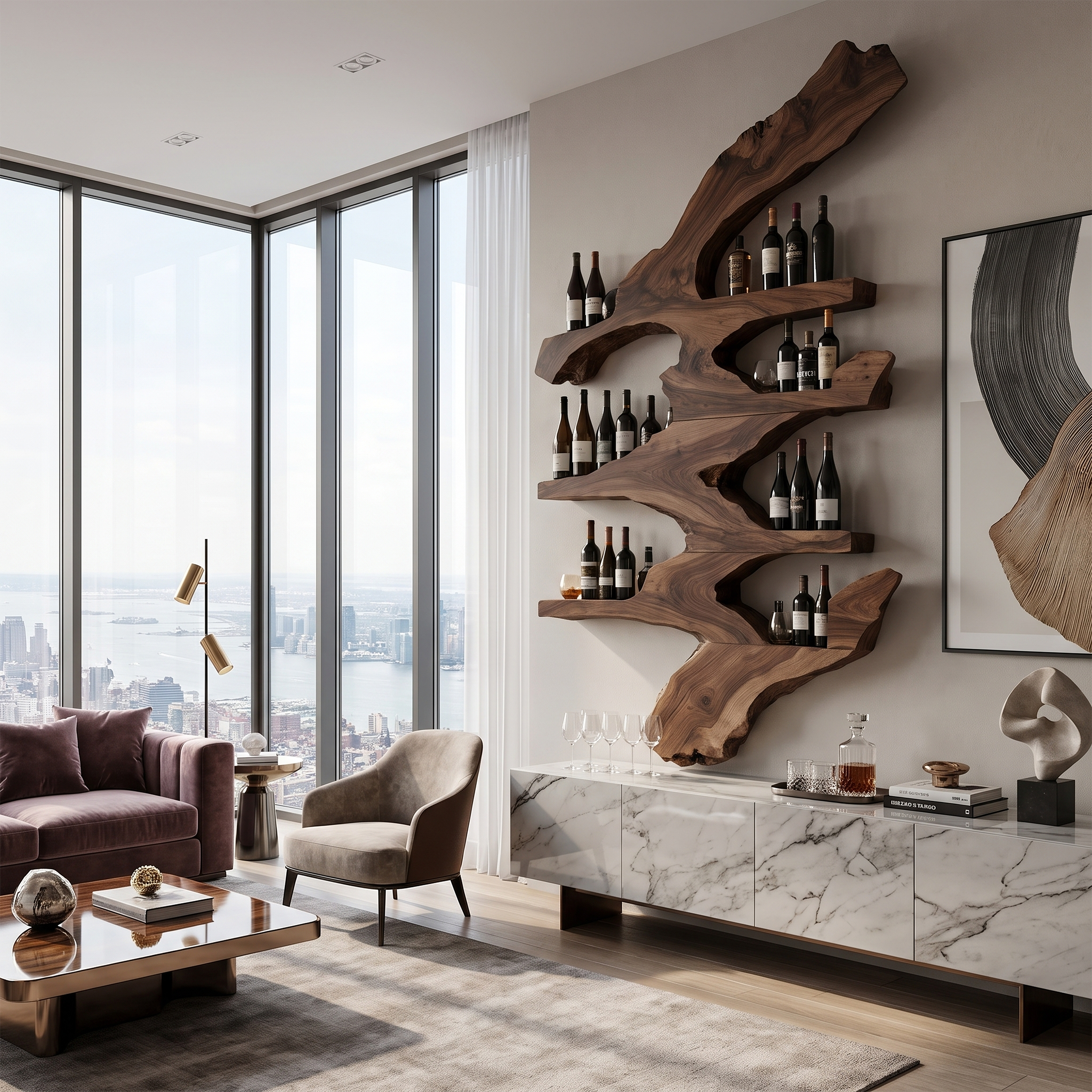 Handcrafted Wine Stand For Kitchen Wine Bottle Rack SILDTTRWH023