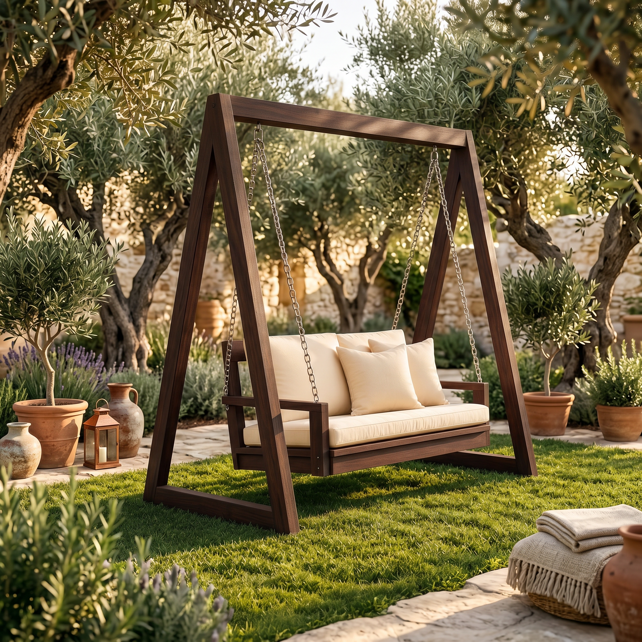 Luxury Wooden Swing Sofa Water Garden Retreat SILDTTRSWI010